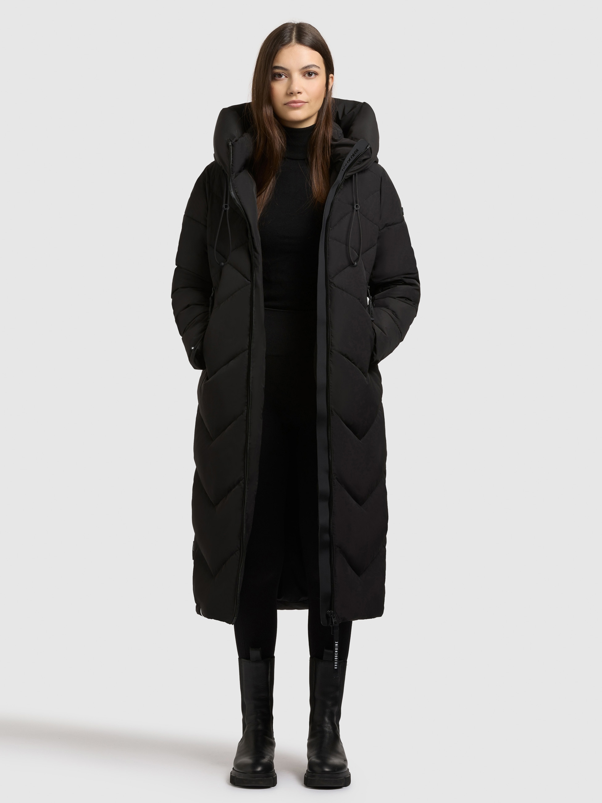 khujo Manteau matelassé »LINARI« innenliegender Stehkragen, elastische Bündchen am Ärmelfutter