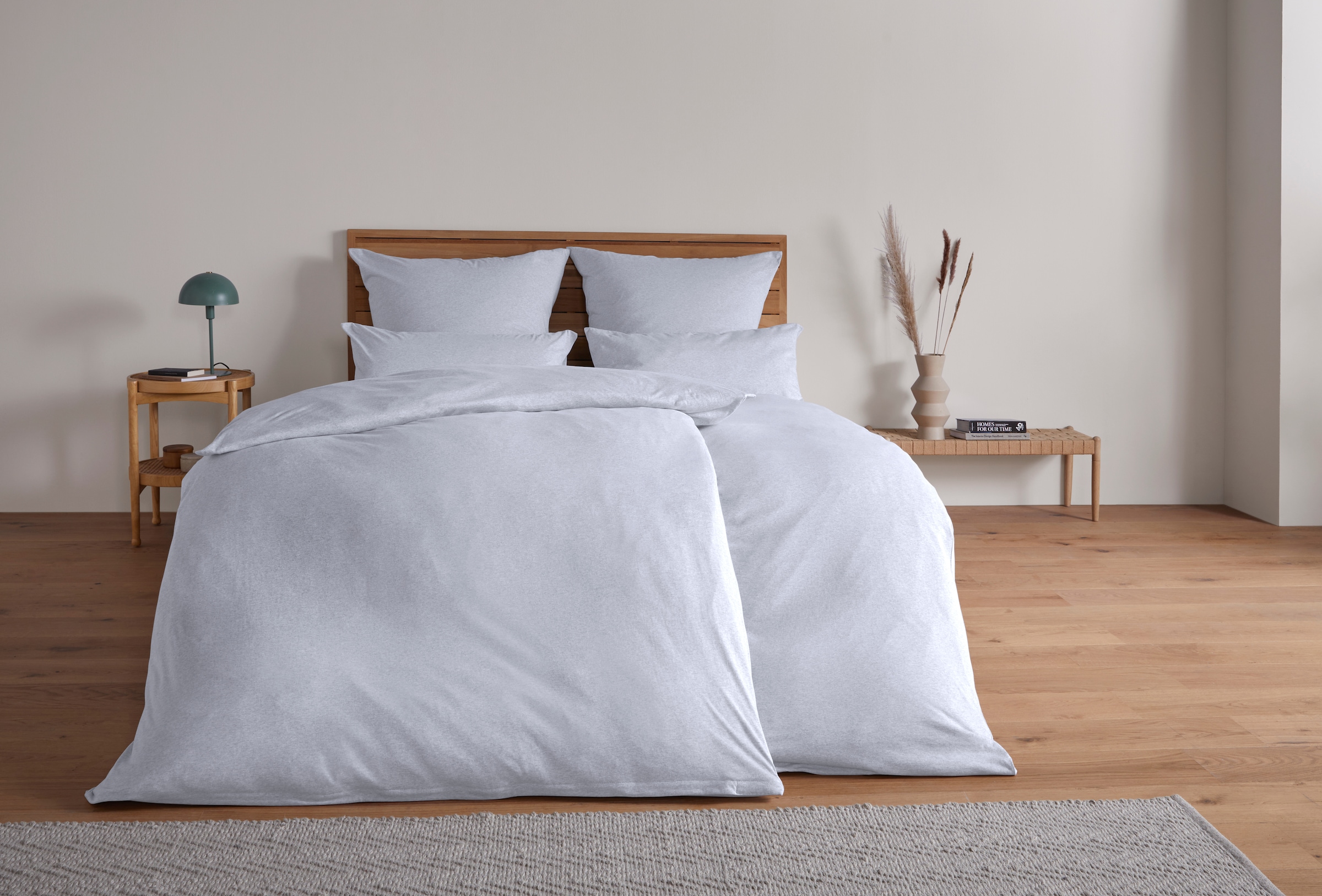 my home Bettwäsche »Valje« 2 Stk. tlg. NEUHEIT: ab Grösse 135x200 cm, Jersey Qualität in Melange-Optik