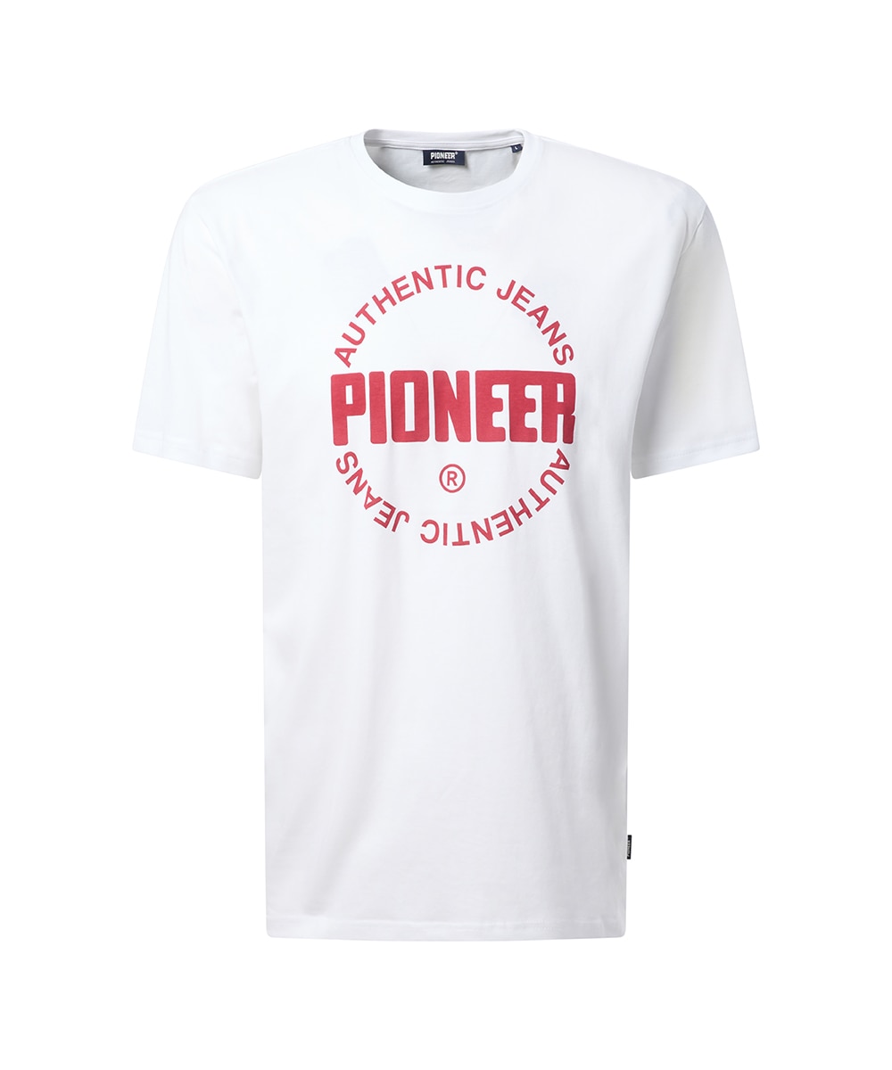 Pioneer Authentic Jeans T-shirt mit Frontprint, Rundhals