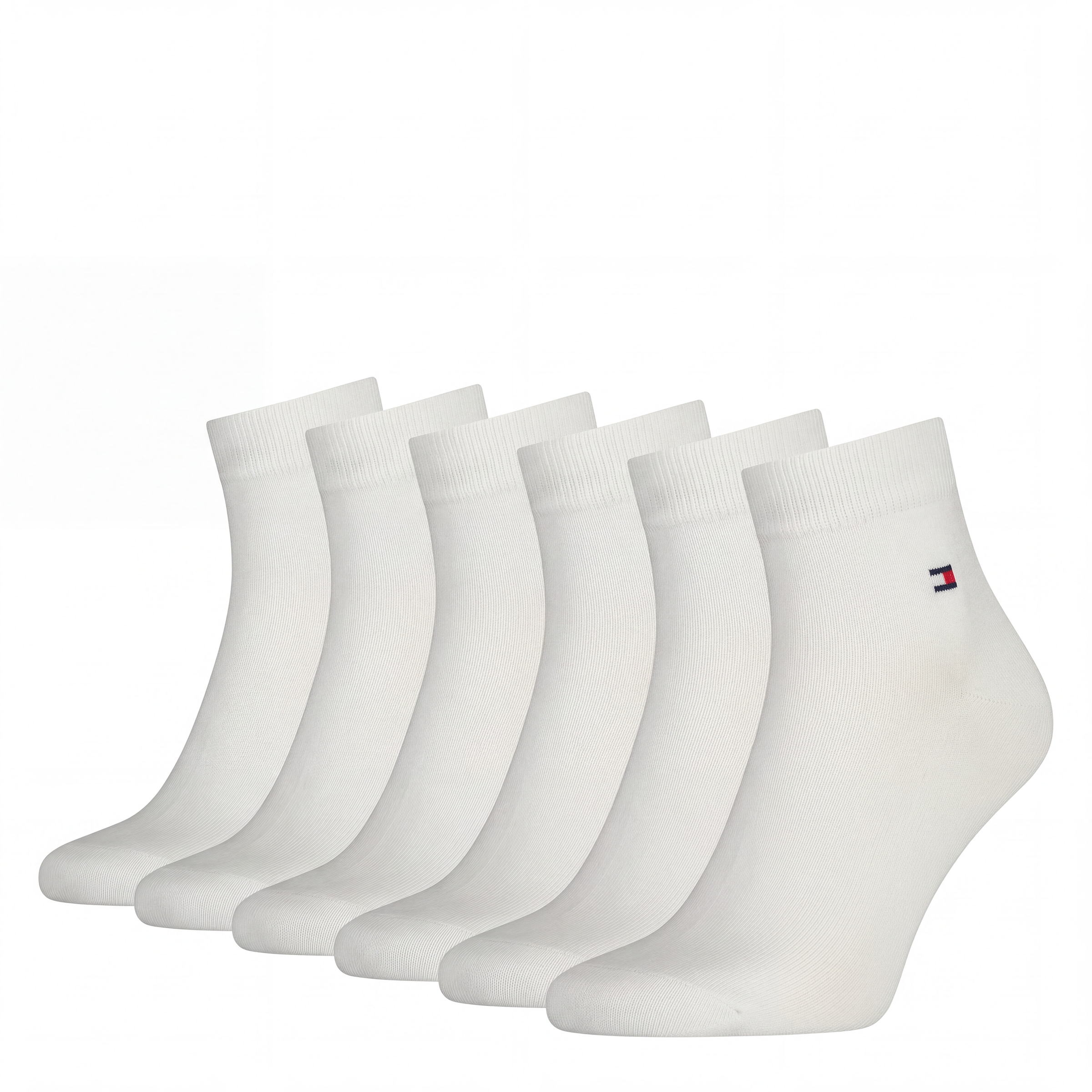 Tommy Hilfiger Kurzsocken »TH MEN QUARTER 6P« 6 Paar,  weicher, elastischer Rippenbund, klassisches Tommy Hilfiger Logo