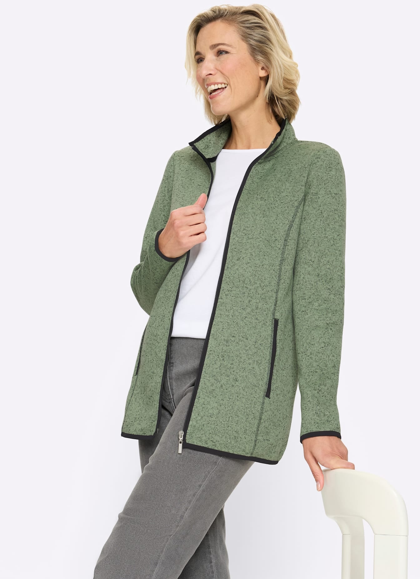 Classic Basics Veste en laine polaire sans capuche