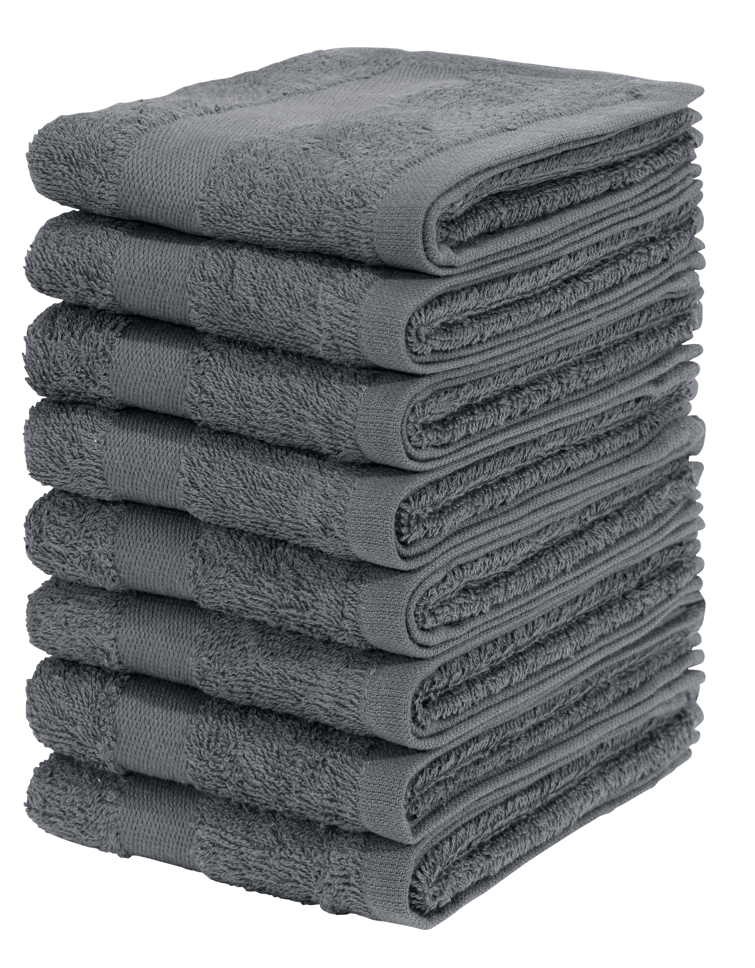 GOODproduct Gaestehandtuecher »Vanessa, 8 Gästehandtücher, 30x50cm, in Standard- und Premium-Qualität« Handtücher mit Bordüre, 100% Baumwolle, einfarbig, weich