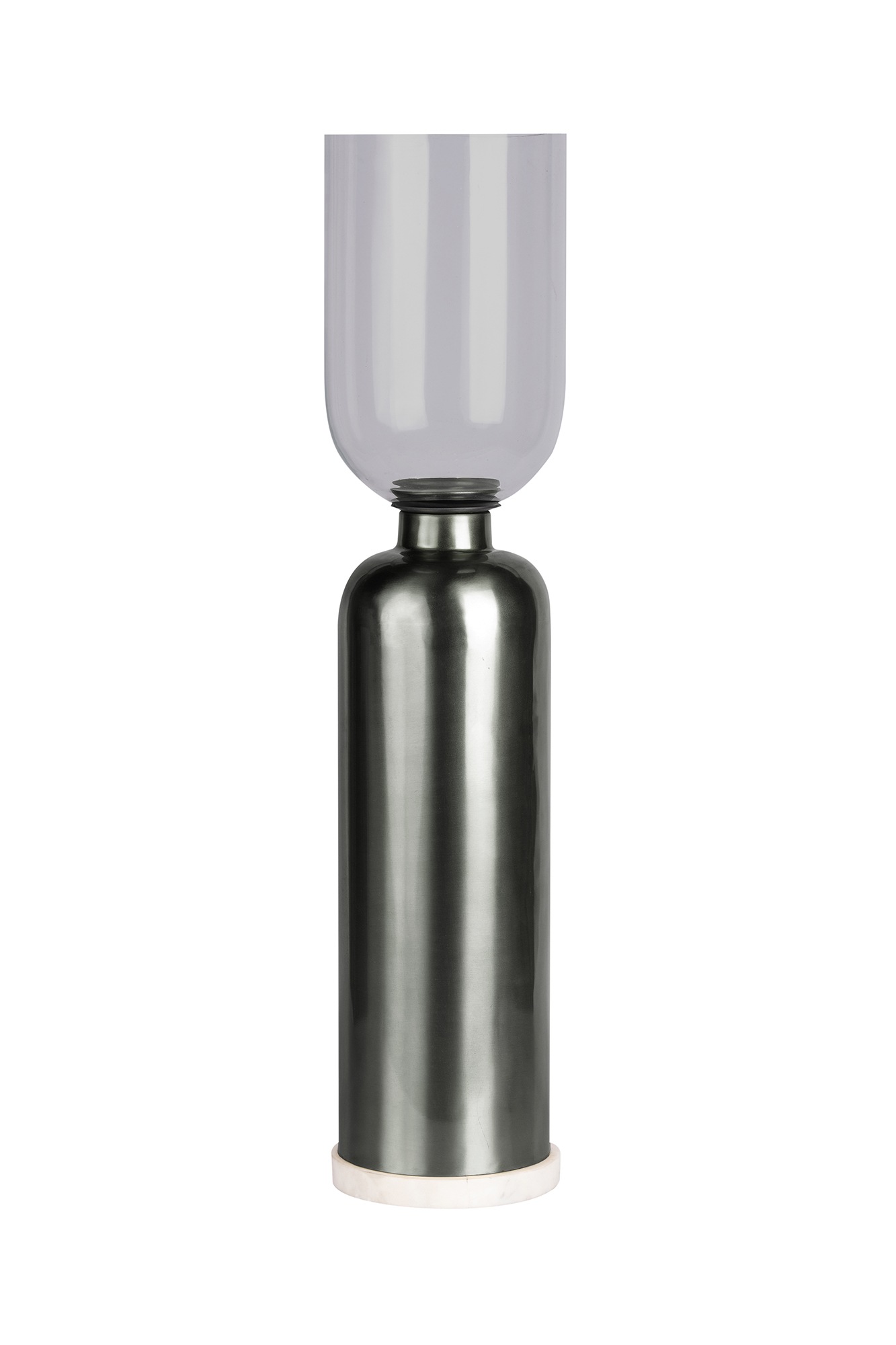Kayoom Porte-bougies »Bodenkerzenhalter Shanti 225« Bodenkerzenhalter aus Metall, Marmor-Sockel, Windlicht aus Glas