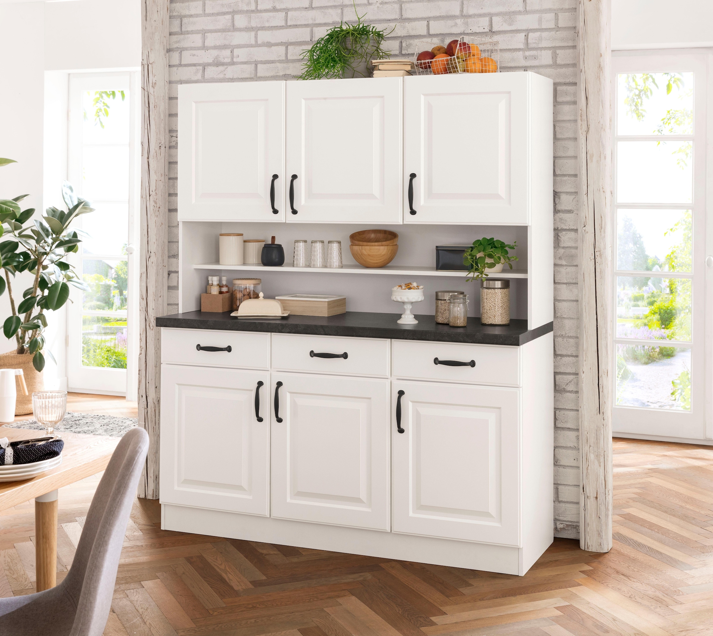 wiho Küchen Buffet de cuisine »Erla« 150 cm breit mit Kassettenfront