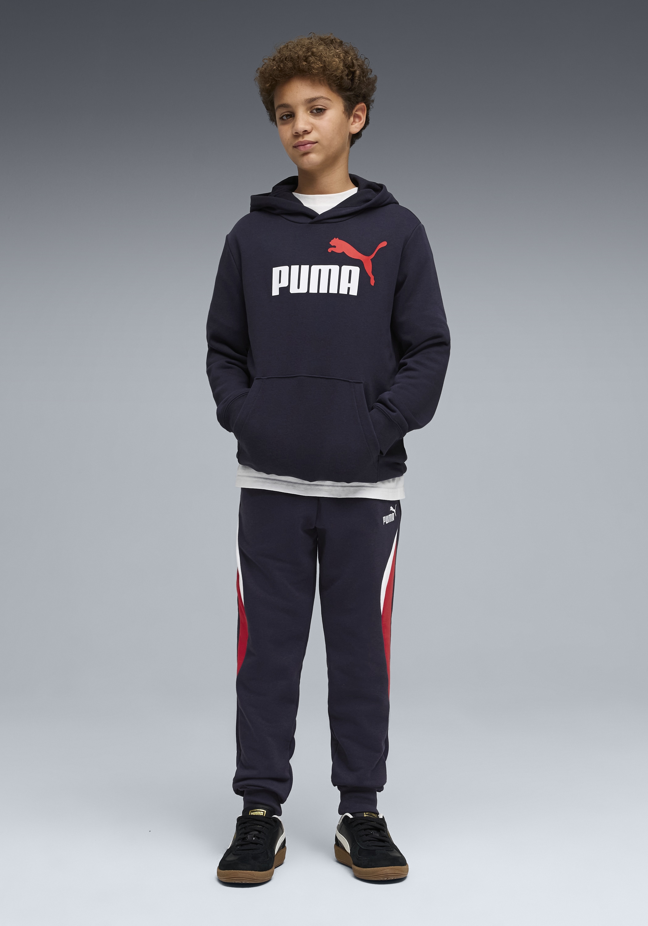 PUMA Pantalon de survêtement »ESS BLOCK SWEATPANTS TR B«  en mélange de coton, coupe régulière, style sportif