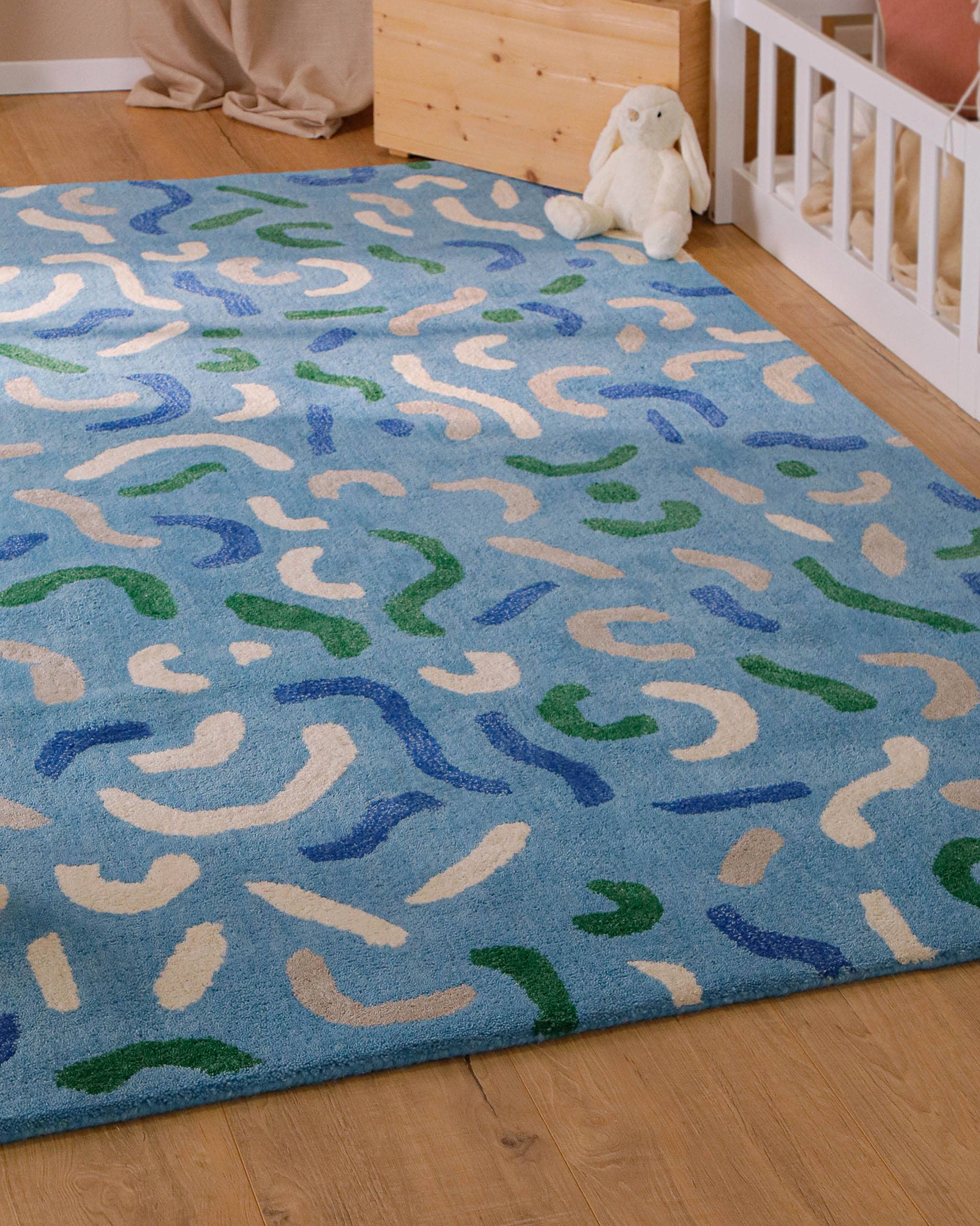 SMART KIDS Tapis pour enfants »Confetti« Rectangulaire 16 mm Höhe Kinder- & Spielteppich, Hoch-Tief-Effekt, Schurwolle, Kinderzimmer