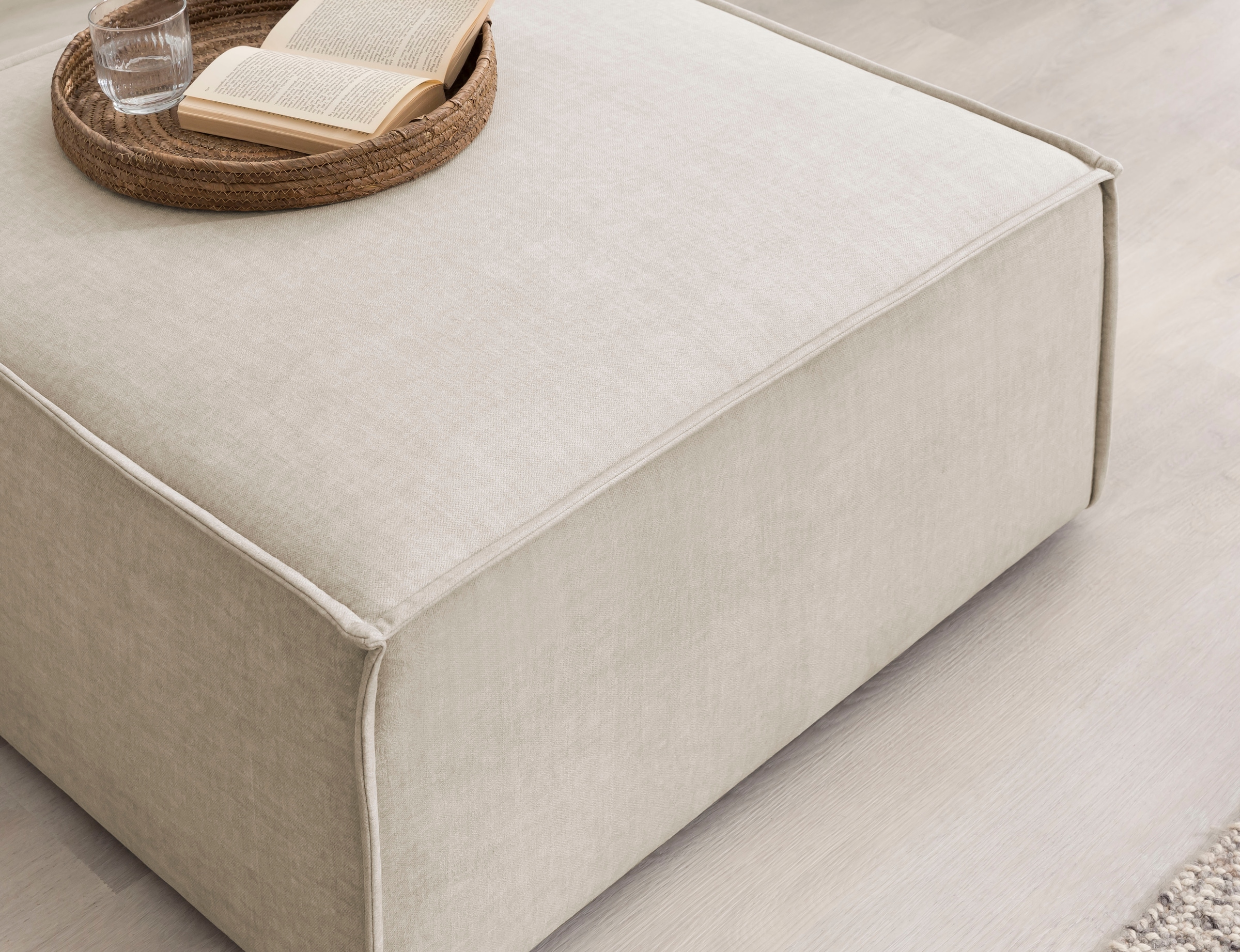 GOODproduct Hocker »SHERWOOD Samtvelours Polsterhocker« passend zur Polster-Serie SHERWOOD