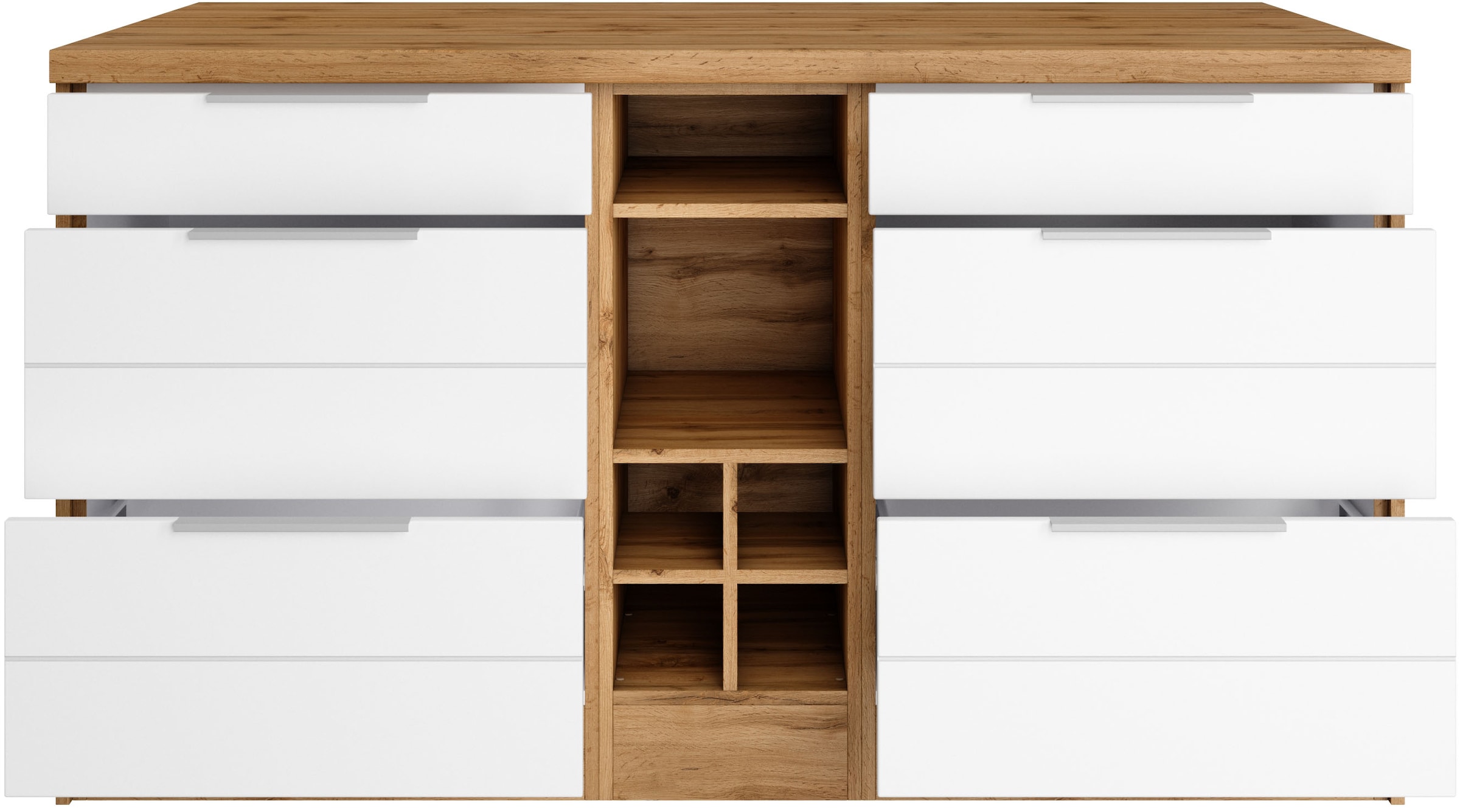 KOCHSTATION Ilot de cuisine »KS-Luhe, Breite 153 cm, mit Flaschenregal« façades MDF, plan de travail épaisseur 38mm