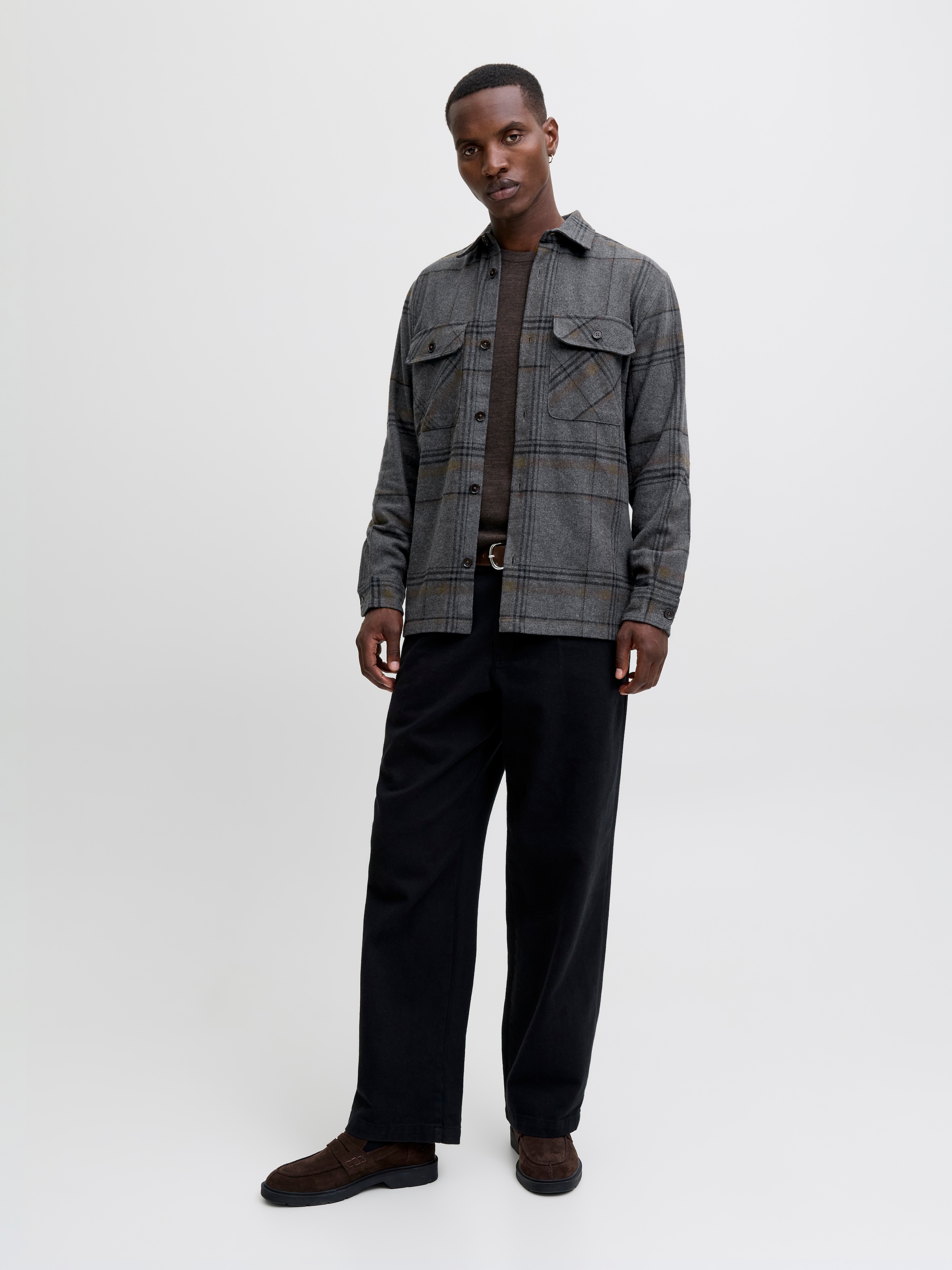 Jack & Jones Chemise à manches longues »JPRRAYLE MELANGE CHECK L/S OVERSHIRT SN«