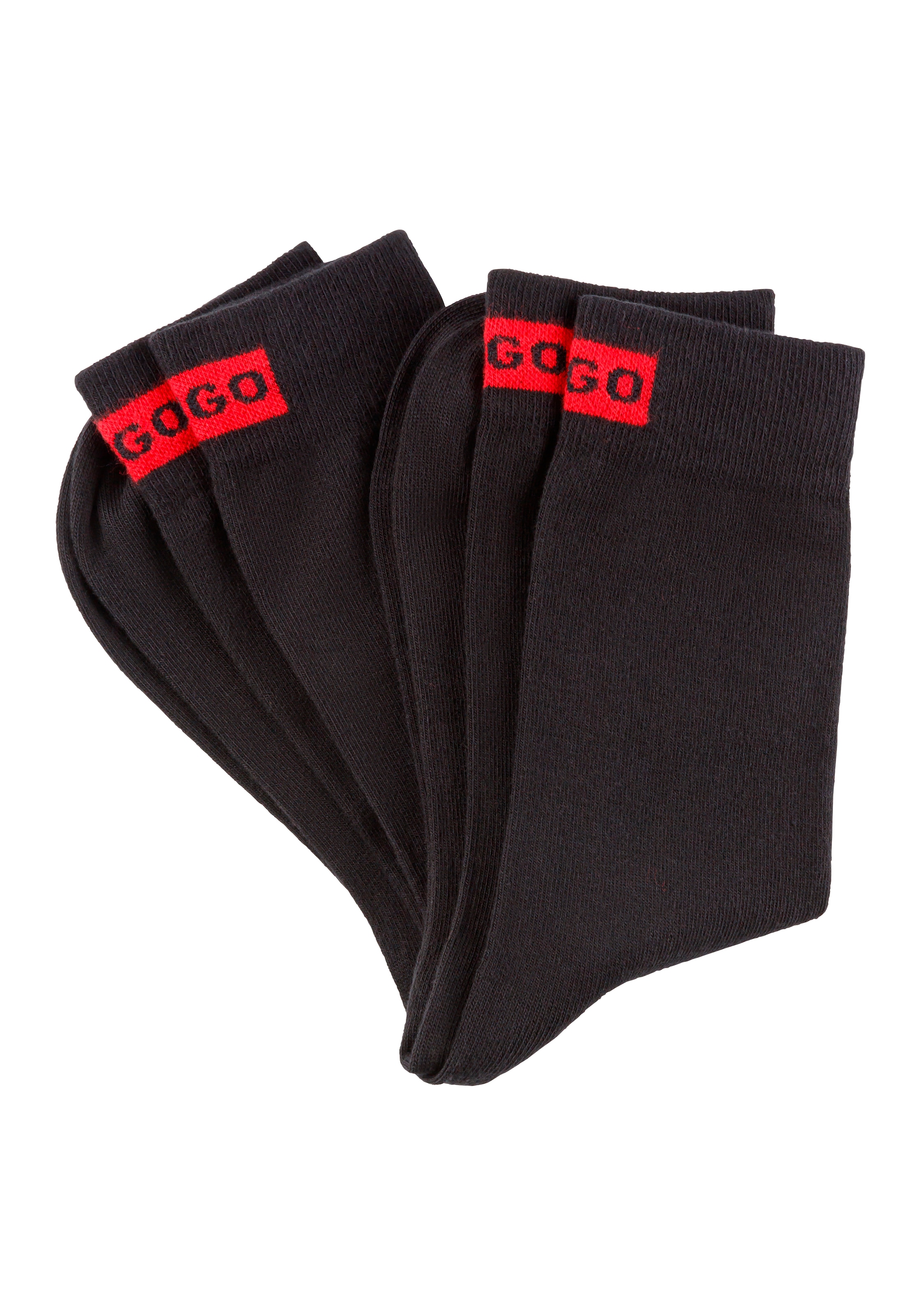 HUGO Underwear Businesssocken »2P RS LABEL CC W« Packung, 2er, 2 Paar tlg. mit eingesticktem Markenlabel