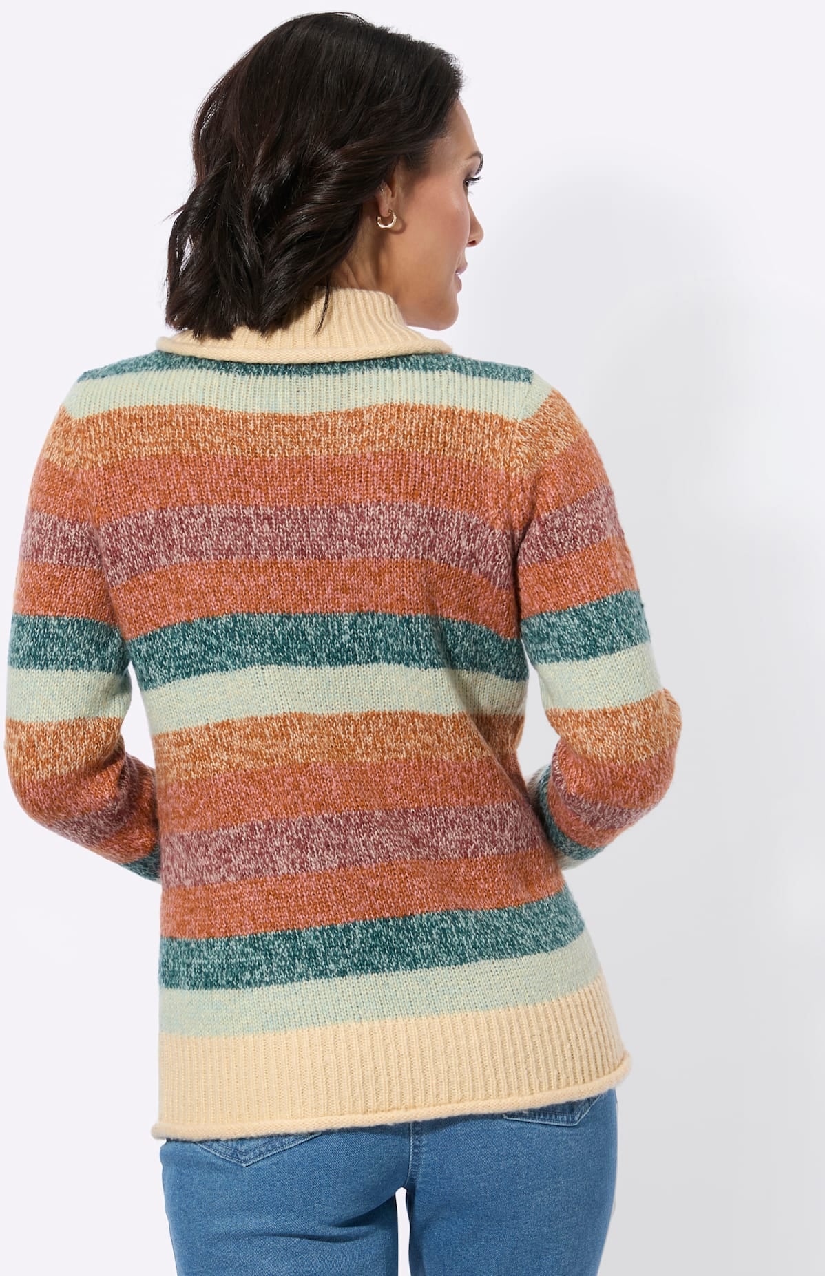 Casual Looks Pull col V »Stehkragen-Pullover«