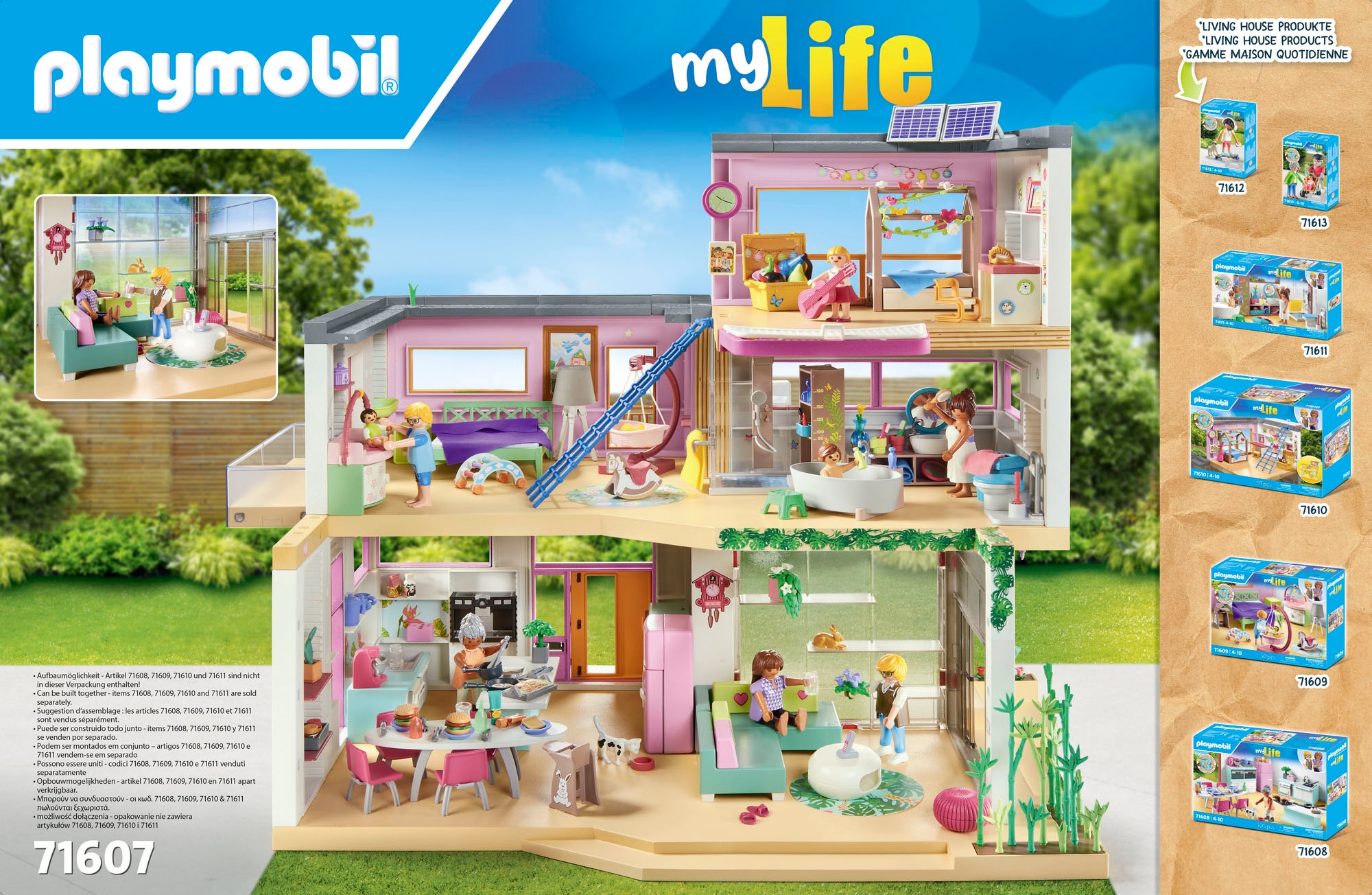 Playmobil® Konstruktions-Spielset »Wohnhaus mit Wintergarten (71607), myLife« Made in Germany