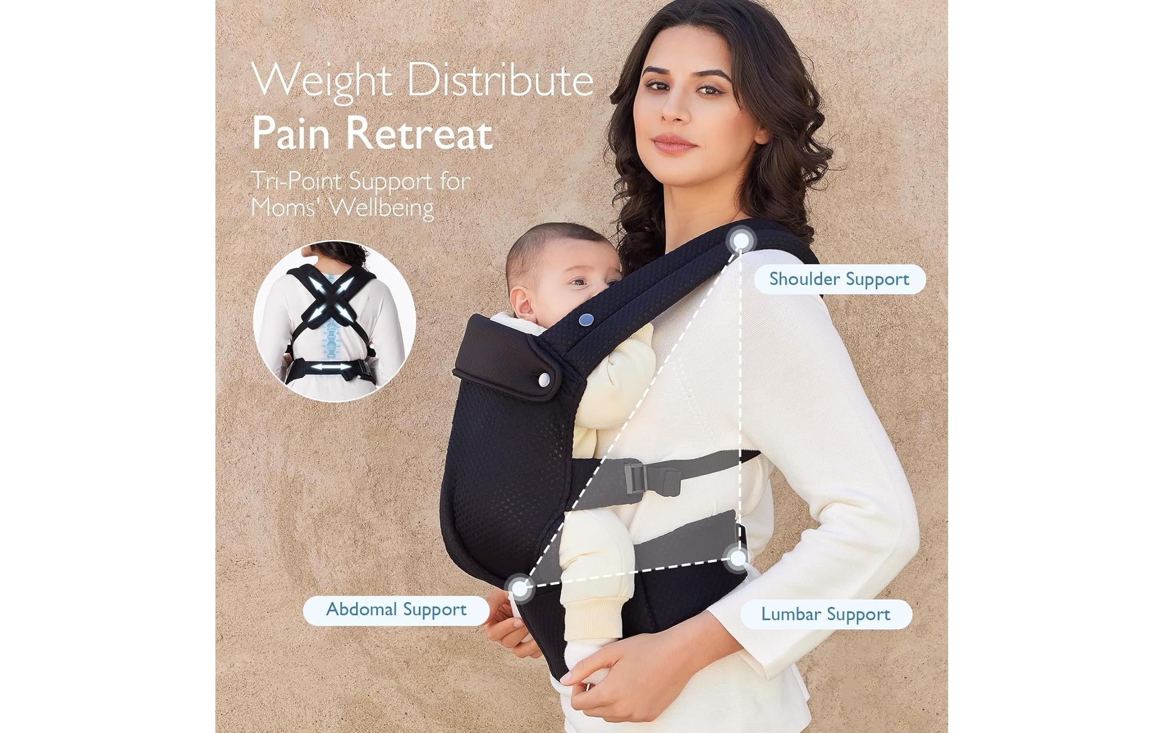 Momcozy Porte-bébé »Air Mesh« bis 20 kilos