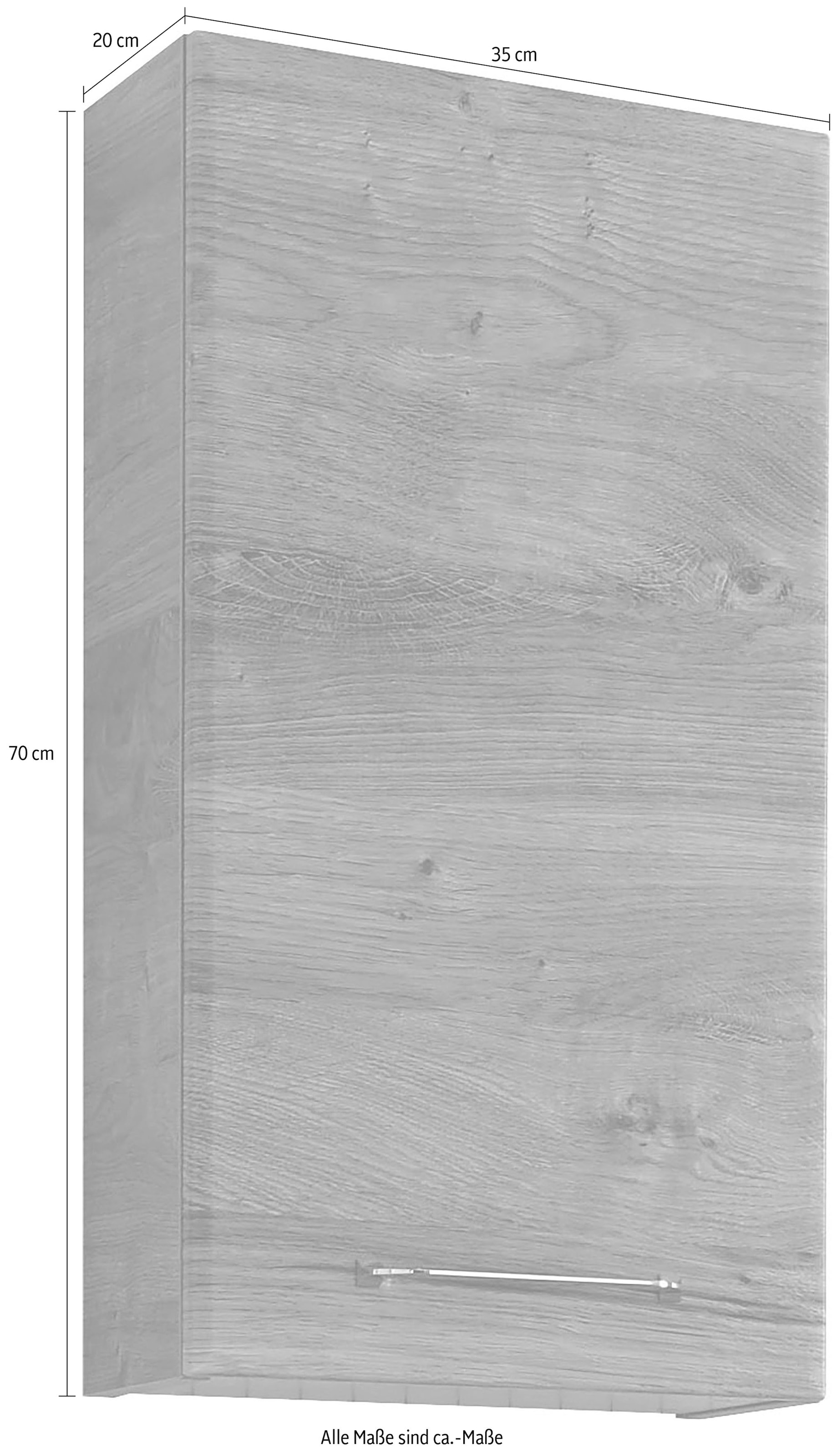 Saphir Armoire suspendue »Quickset  Wand-Badschrank 35 cm breit mit 1 Tür, 2 Einlegeböden« armoire suspendue de salle de bain avec amortisseur de porte, poignées chromées brillantes