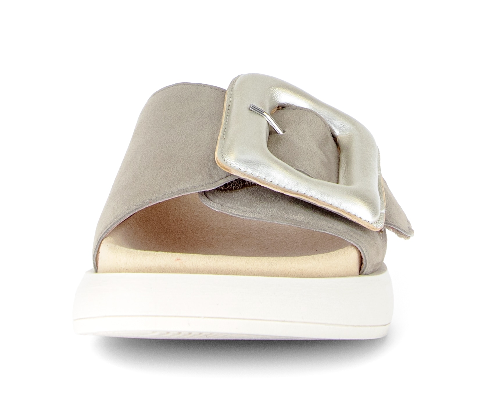 Gabor  , plateforme, chaussure d'été, mules avec grande boucle décorative