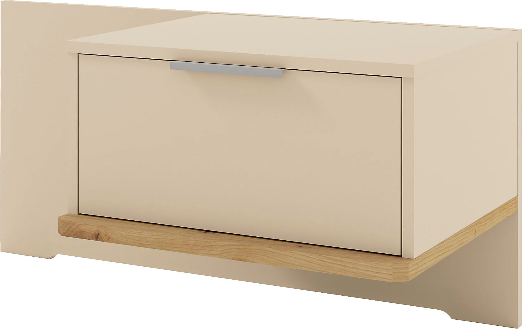 Musterring Table de nuit »Isabelle« différentes couleurs, socle en chêne, dimensions L50/90 x H43 x P47 cm