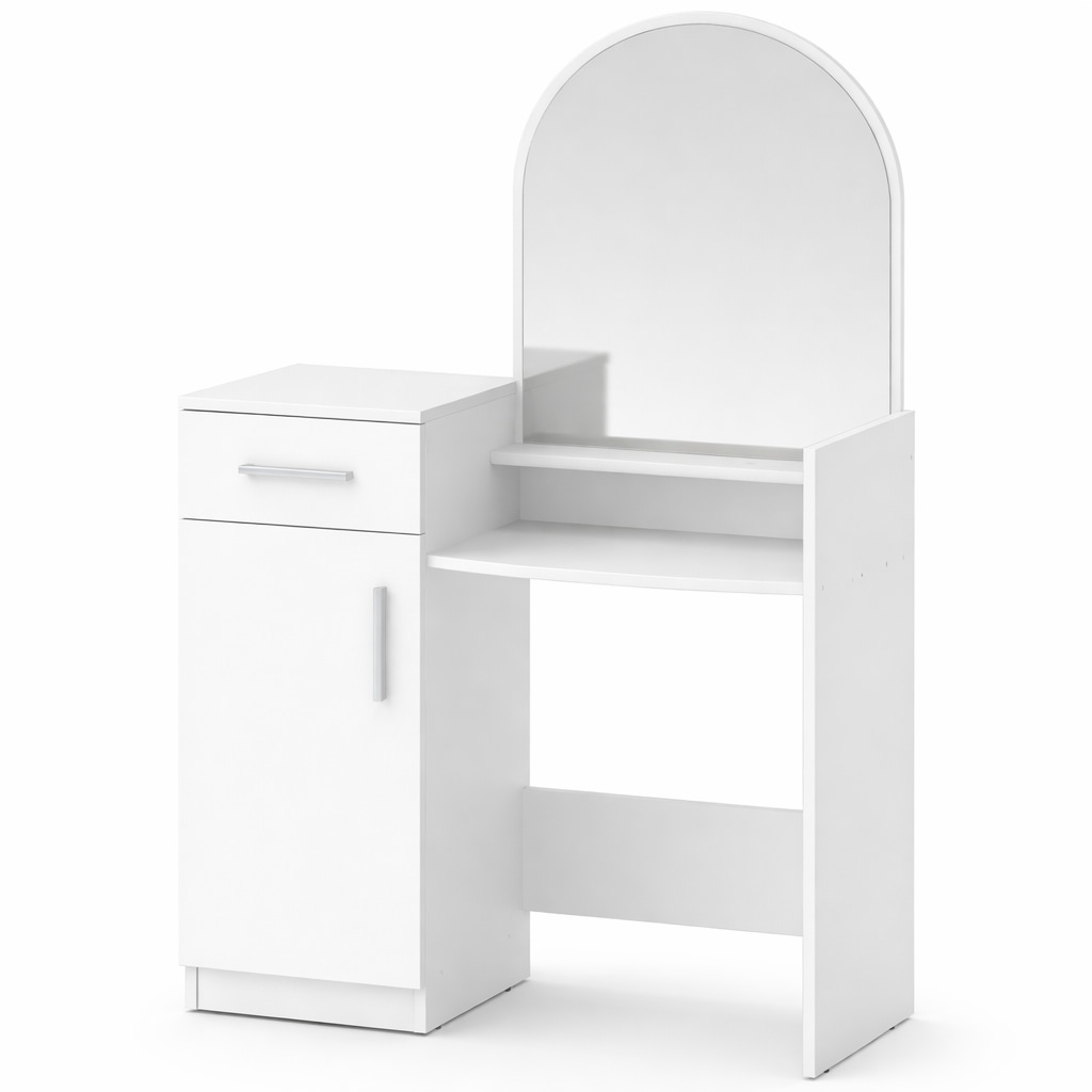 GOODproduct Schminktisch »Trympo 1, Kosmetiktisch, Frisiertisch, Schminkkommode, Toilettentisch« Schminktisch mit Spiegel und Stauraum (1 Schublade, 1 Tür)