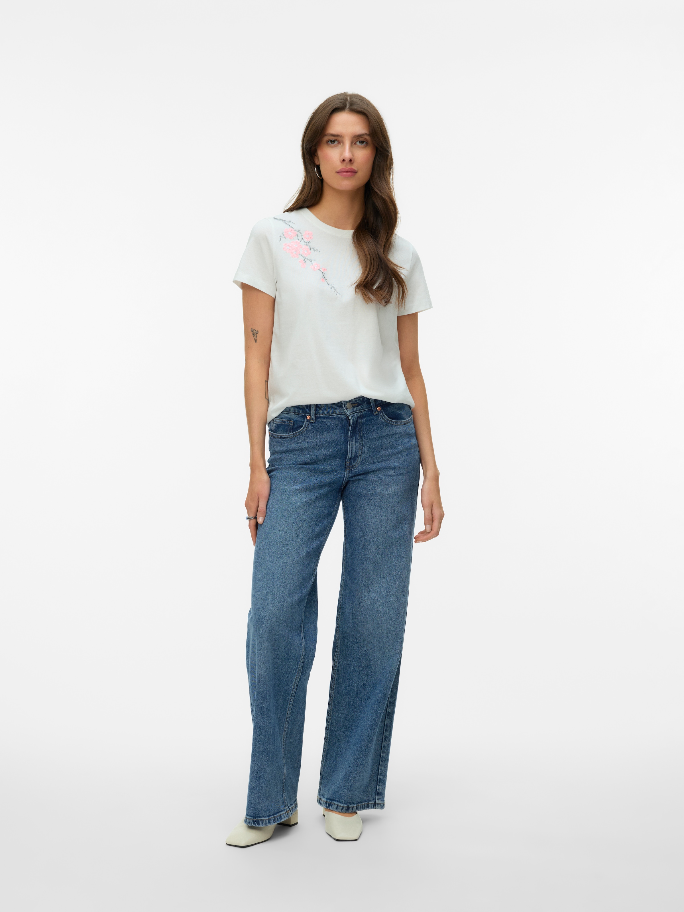 Vero Moda T-shirt à manches courtes »VMGLOW SS TOP BOX JRS« Coton