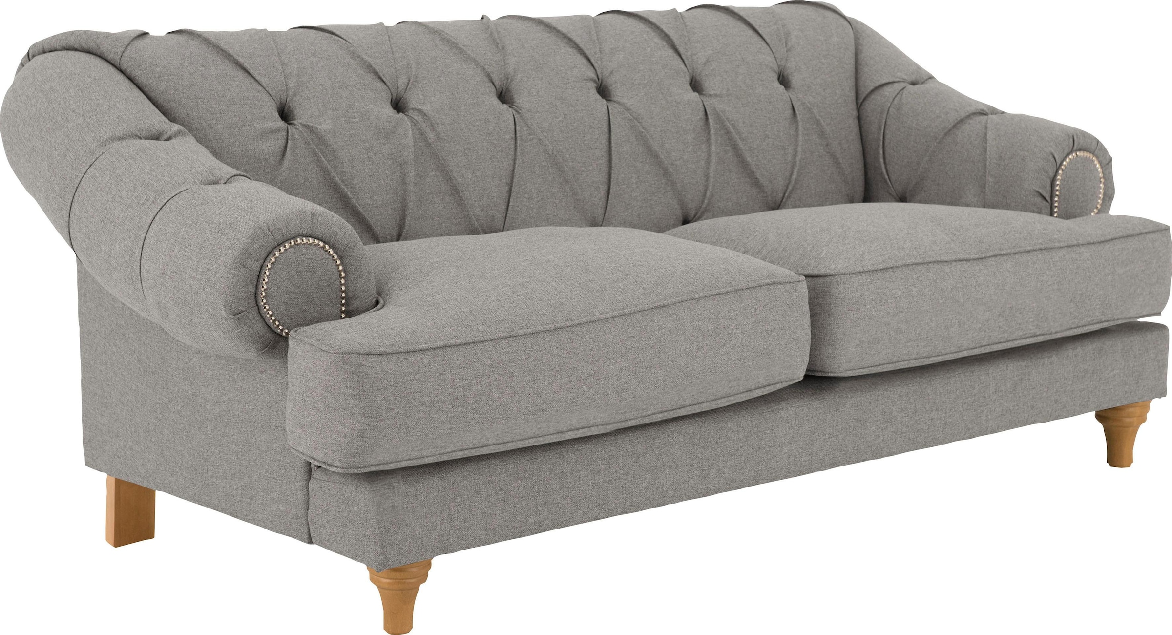 Home affaire 3-places »Alegra« mit Knopfheftung im Rücken, Keder und Nieten in Armlehnen