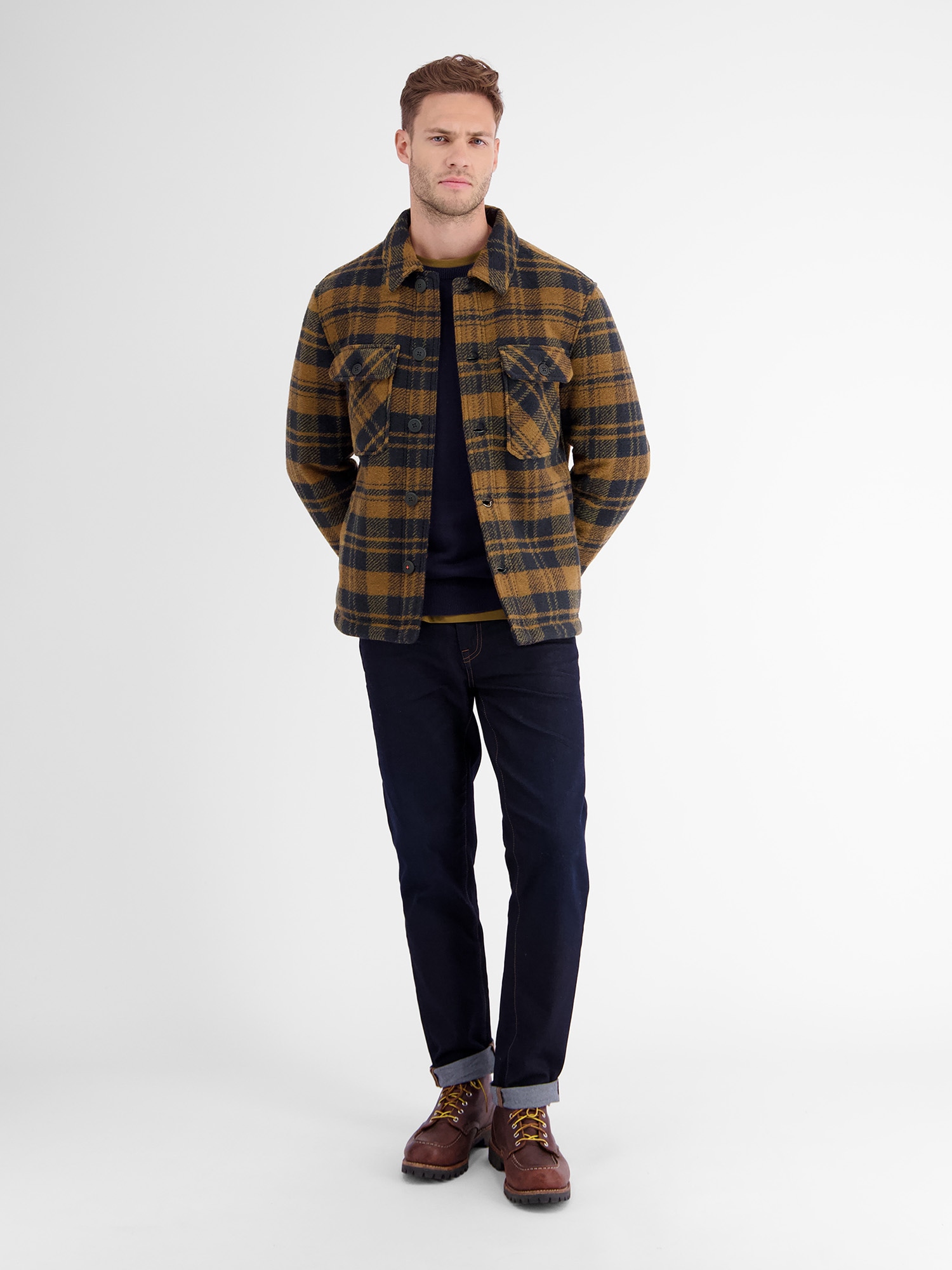 LERROS Veste chemise »Kariertes Overshirt-Jacket«