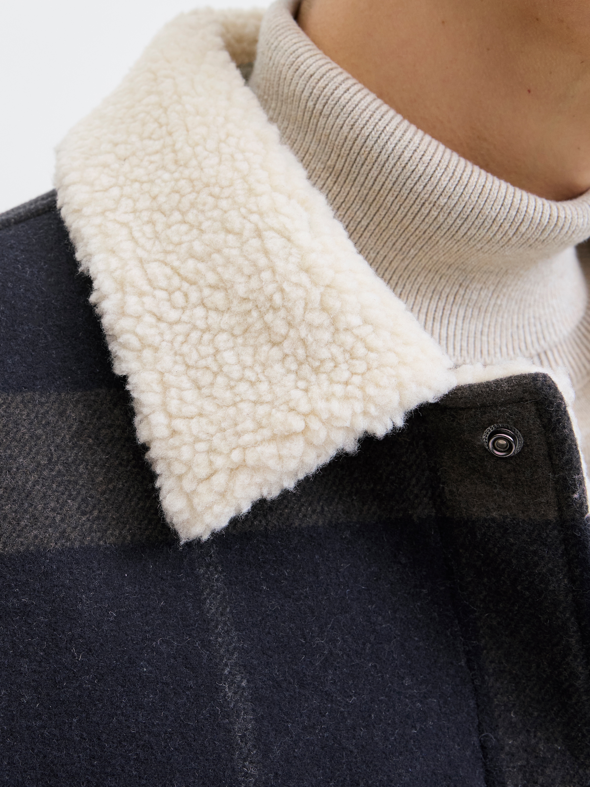 Jack & Jones Veste en laine »JPRBLUTEXAS WOOL BLEND TRUCKER JACKET SN« ohne Kapuze