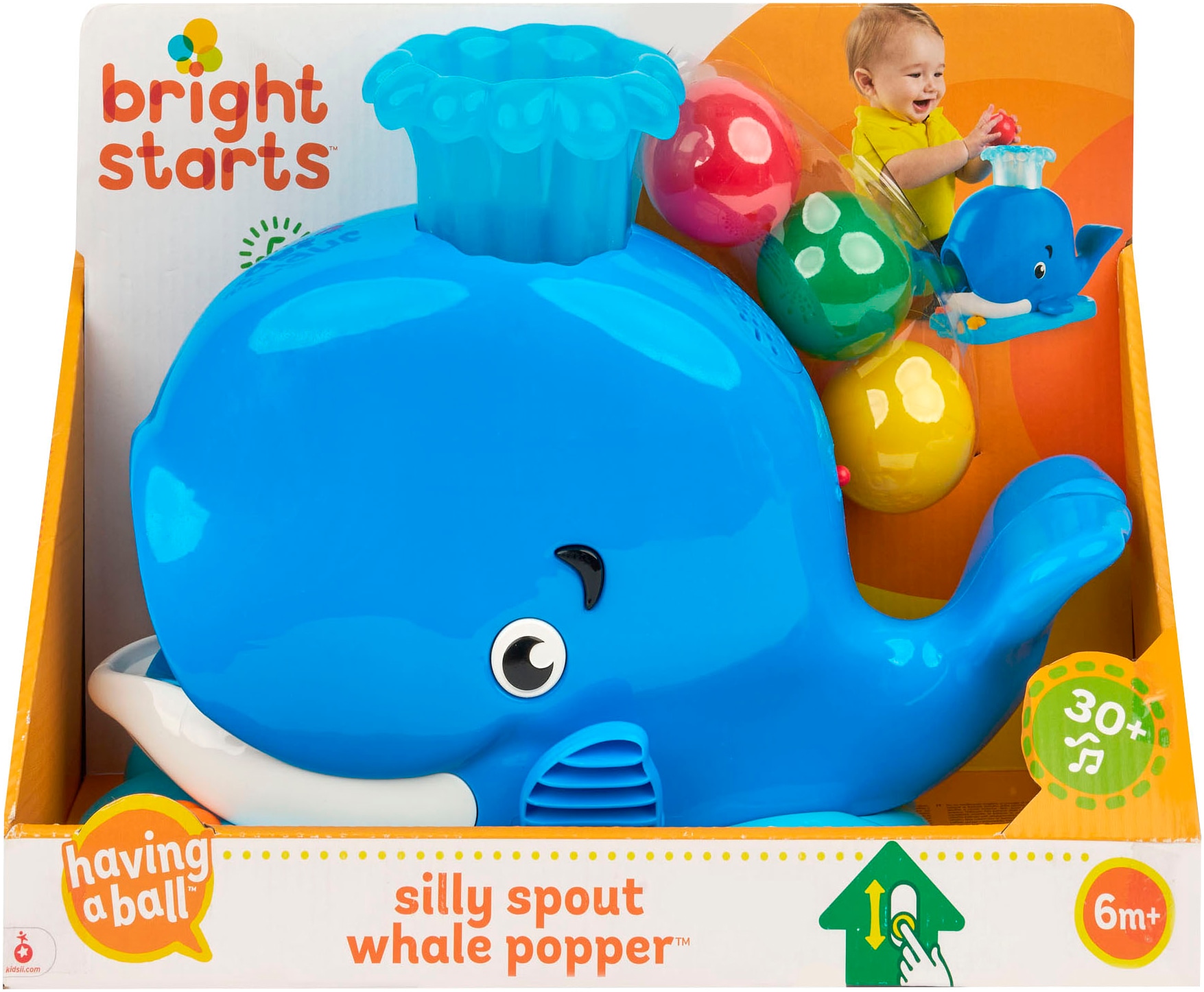 Bright Starts Lernspielzeug »Silly Spout Whale Popper™« mit Licht und Sound