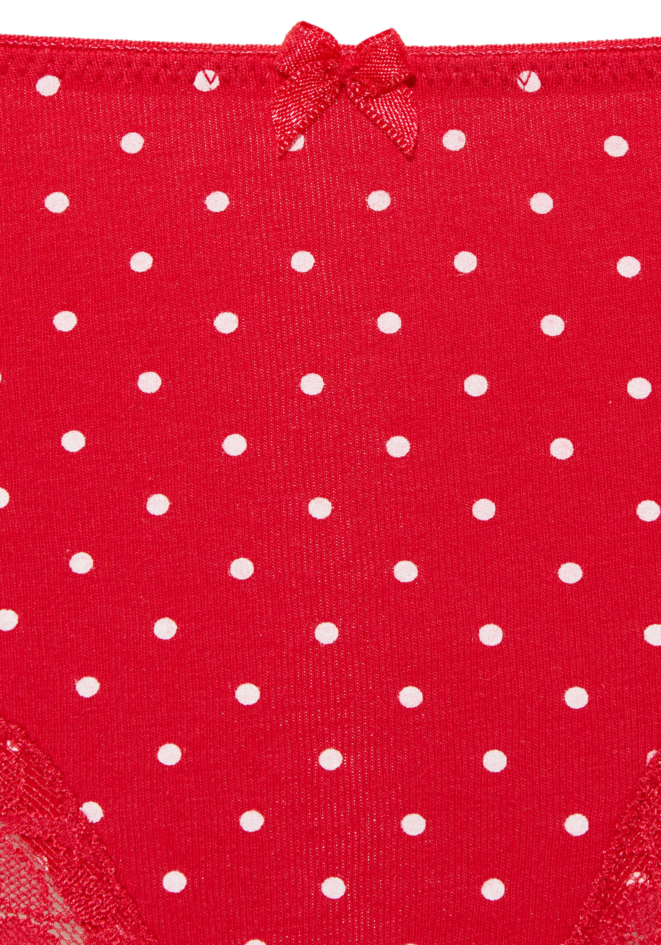 LASCANA Slip 3er-Pack,  aus elastischer Baumwolle mit zarter Spitze