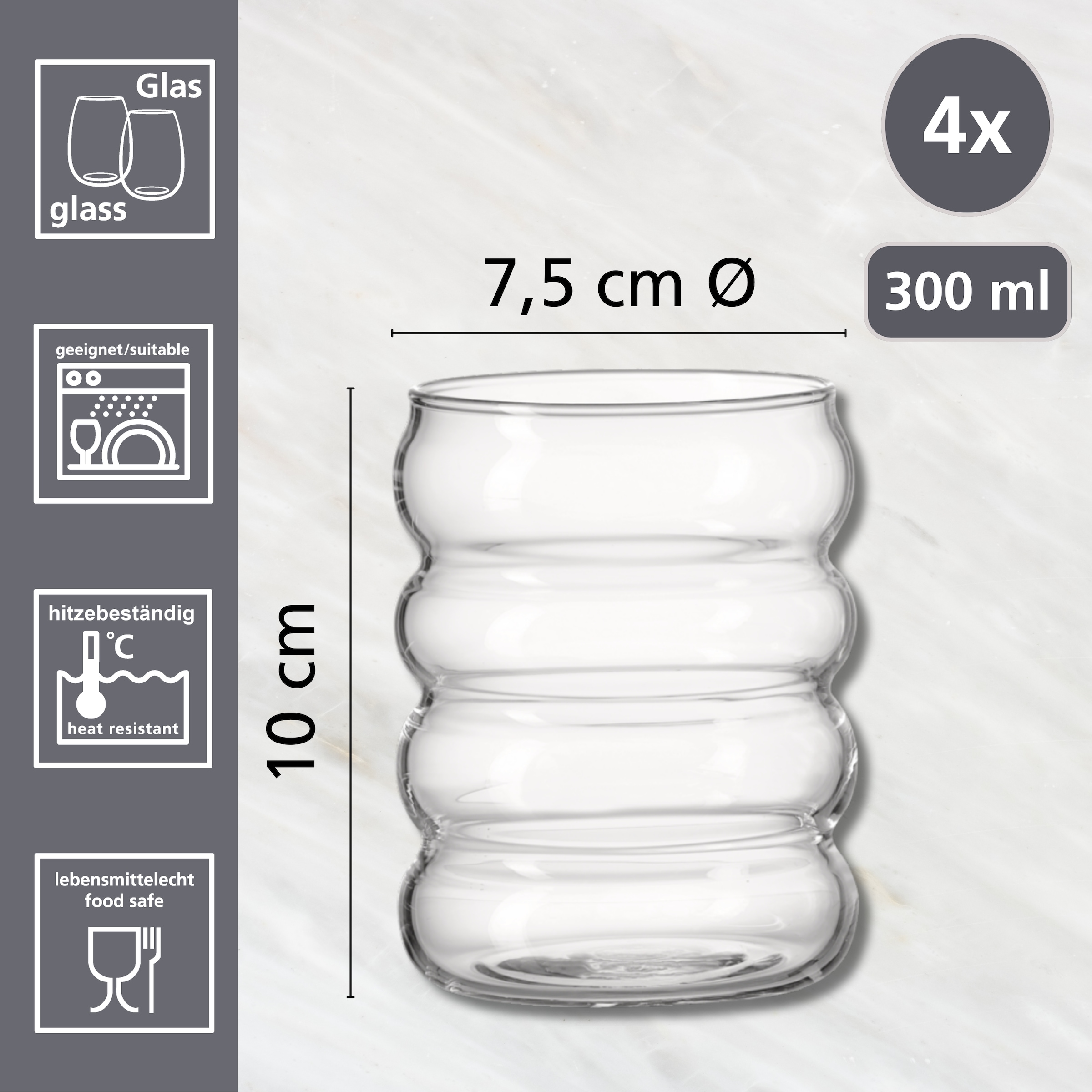 Ritzenhoff & Breker Set de verres »Zen« hitzebeständig, je 300 ml