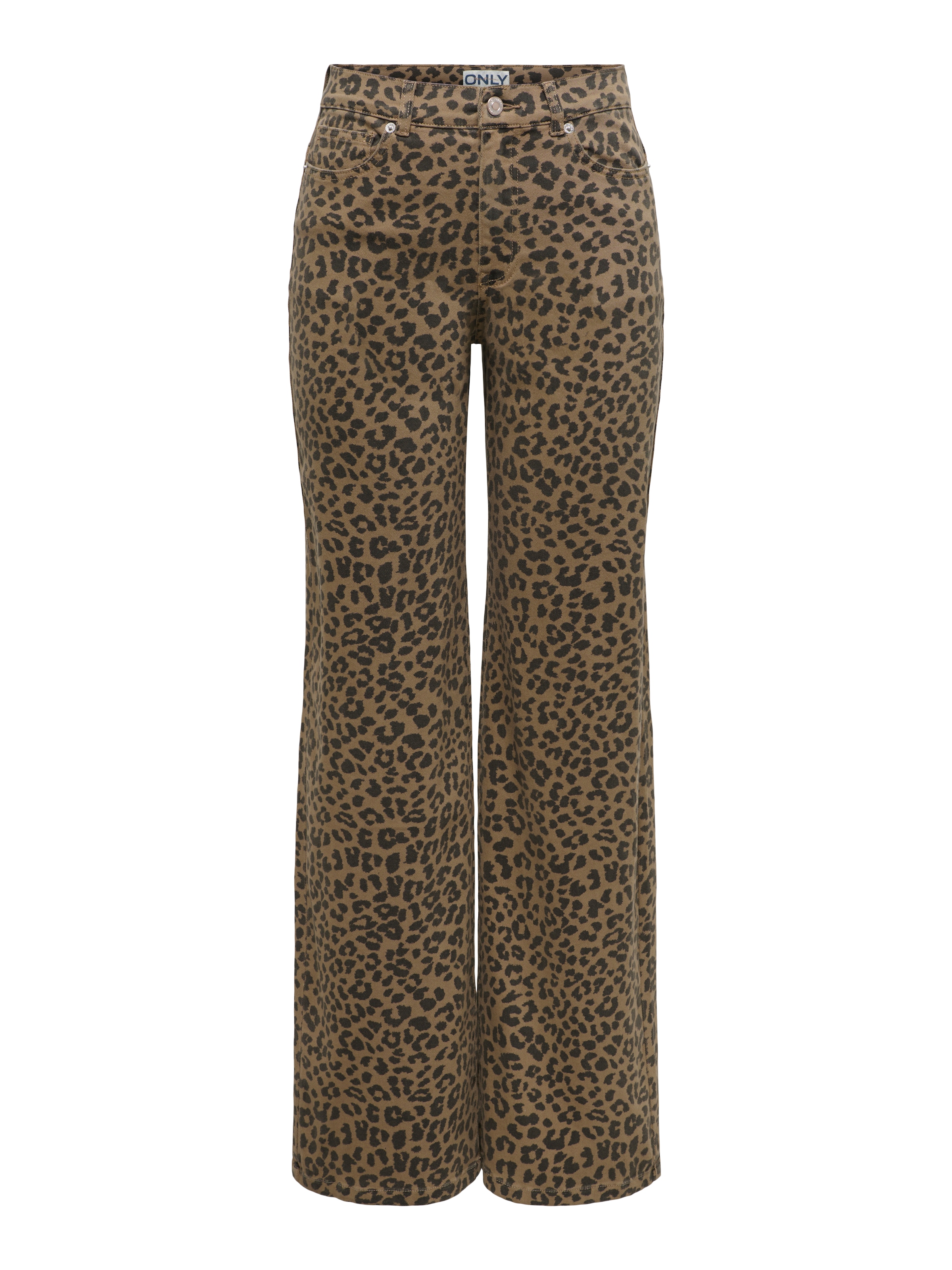 ONLY Jeans taille haute »ONLMADISON HW WIDE ANIMAL PANT CC PNT« mélange de coton