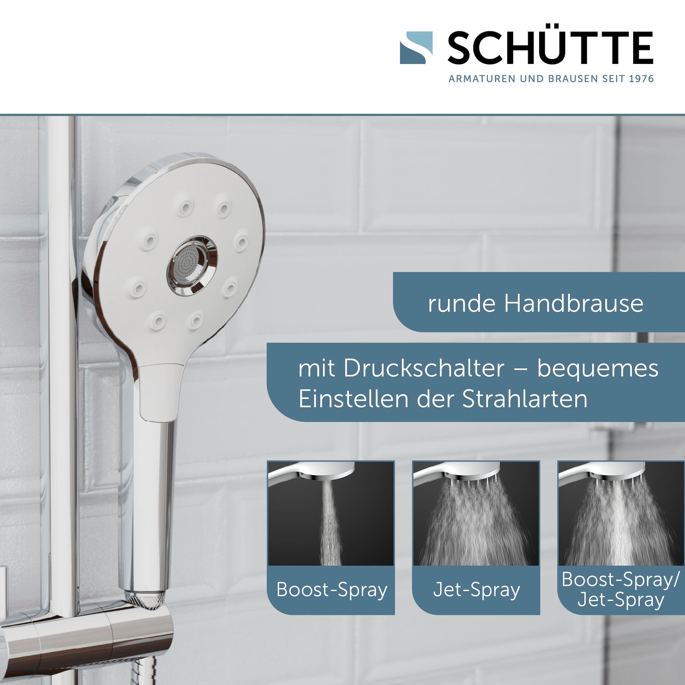 Schütte Handbrause »PERUZZI« 1 Stk. tlg. 3-fach verstellbar mit Booststrahl / Antikalk / wassersparend
