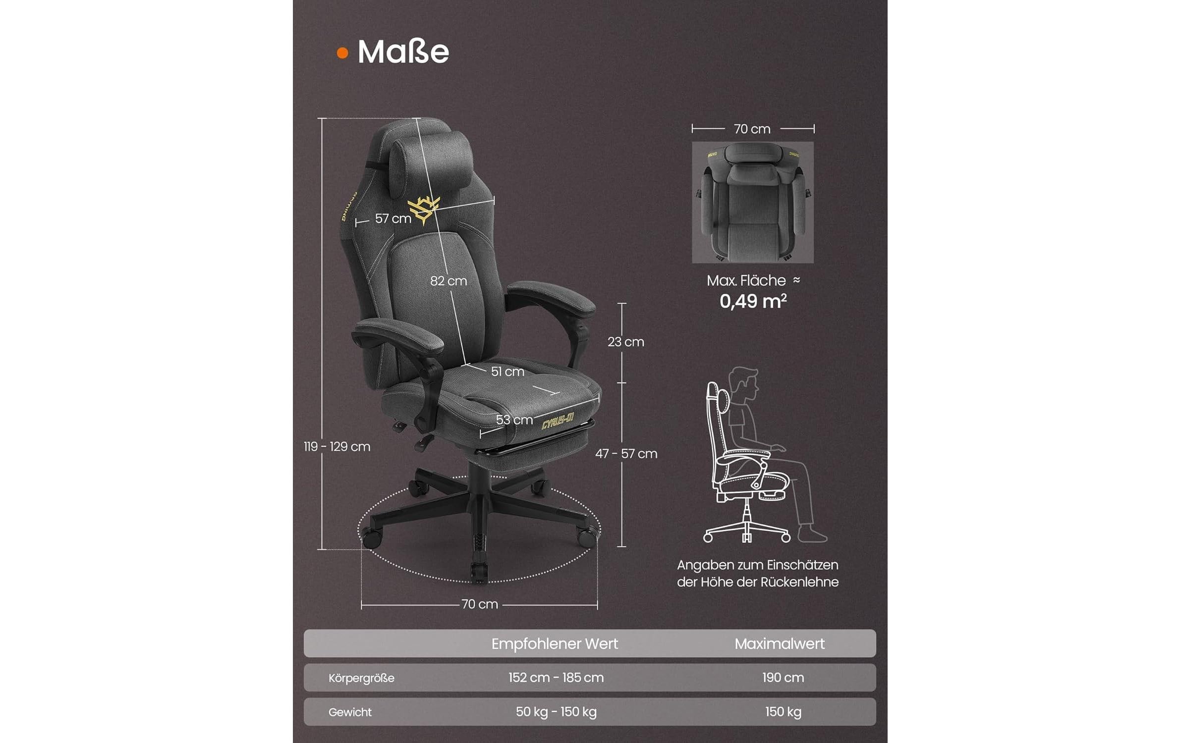 SONGMICS Chaise de bureau »Cyrus« ()