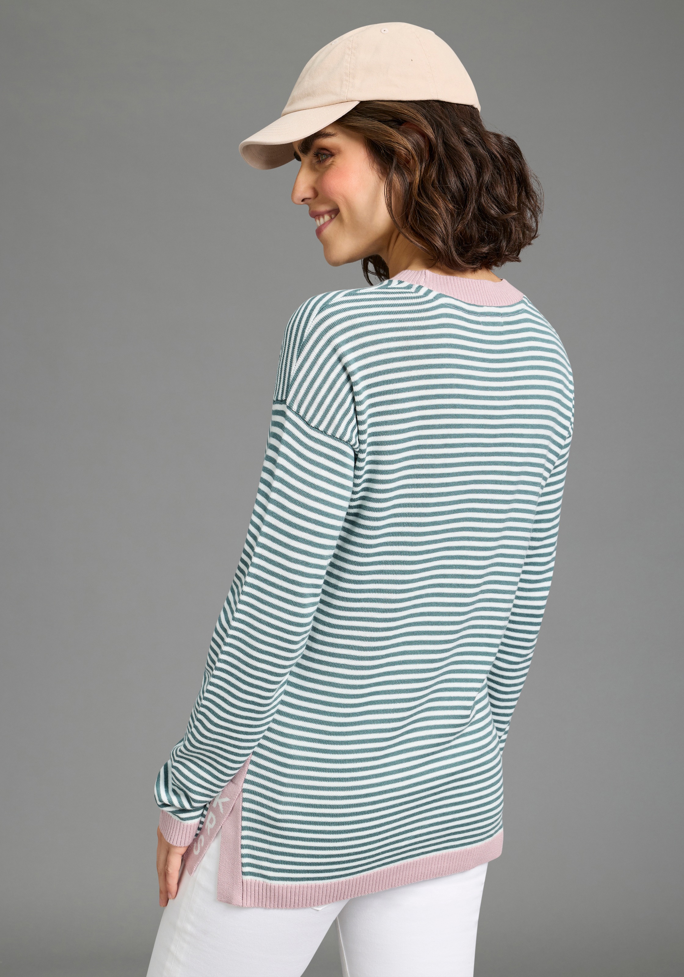 KangaROOS Pull en tricot aus Baumwolle-Mix, mit Rundhalsausschnitt, lässig geschnitten