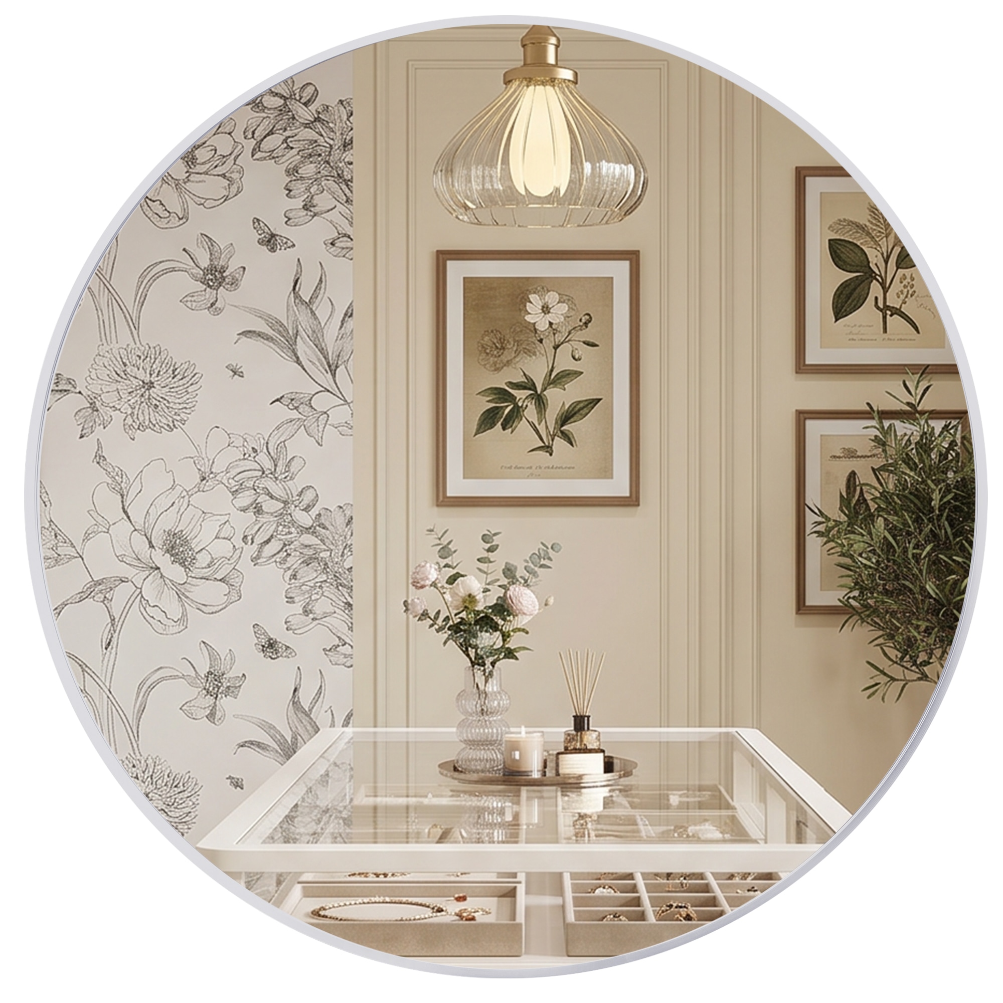 GOODproduct Miroir »Wandspiegel Addrik, wahlweise in 2 Grössen 60x60cm oder 80x80cm« forme ronde, en plusieurs couleurs