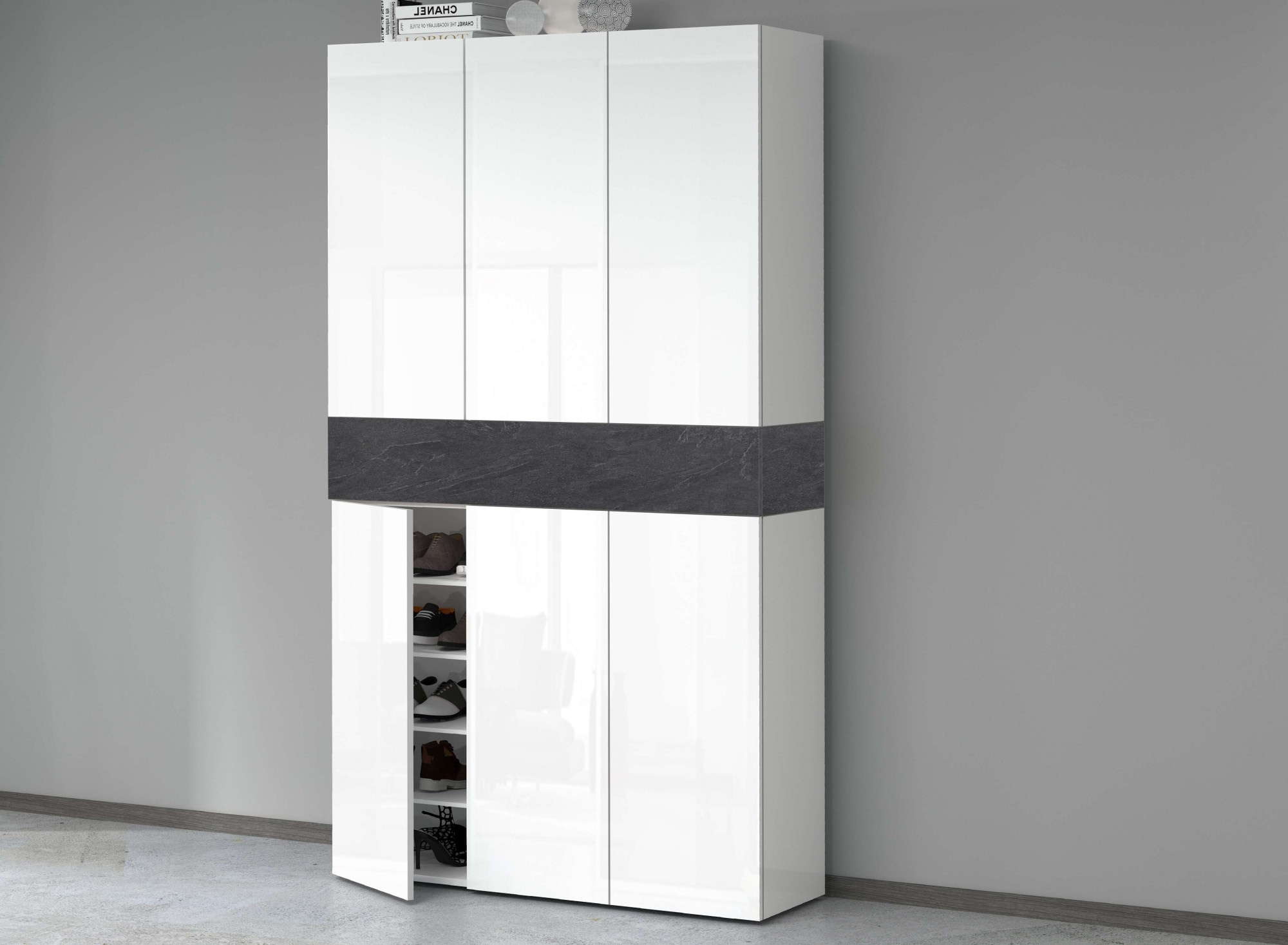 Home affaire Armoire à chaussures »Savona« Höhe 200cm, 12 Einlegeböden, 21 Fächer