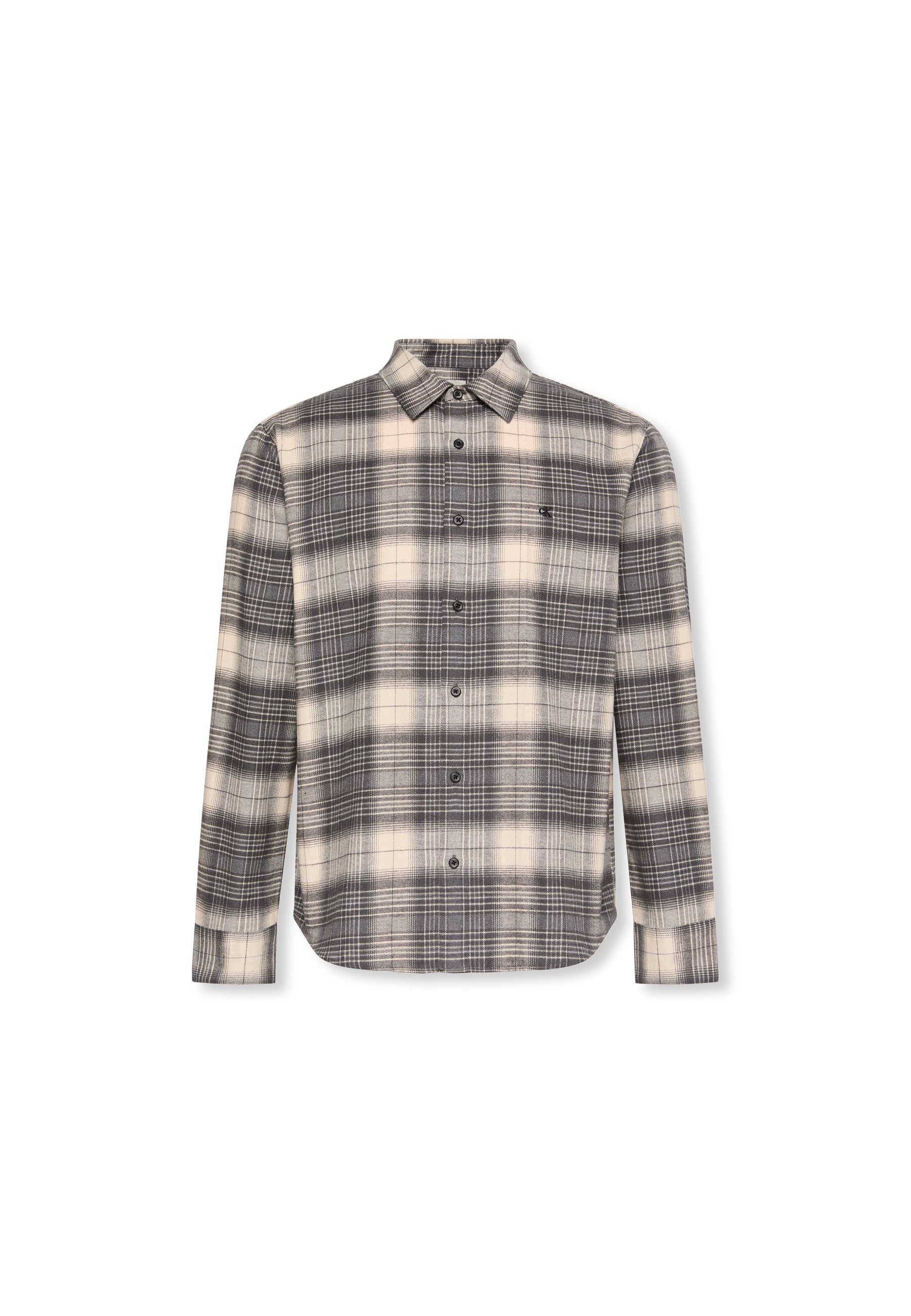Calvin Klein Jeans Langarmhemd »LS BRUSHED PLAID EASY SHIRT« Mit Rundhalsausschnitt, regular fit