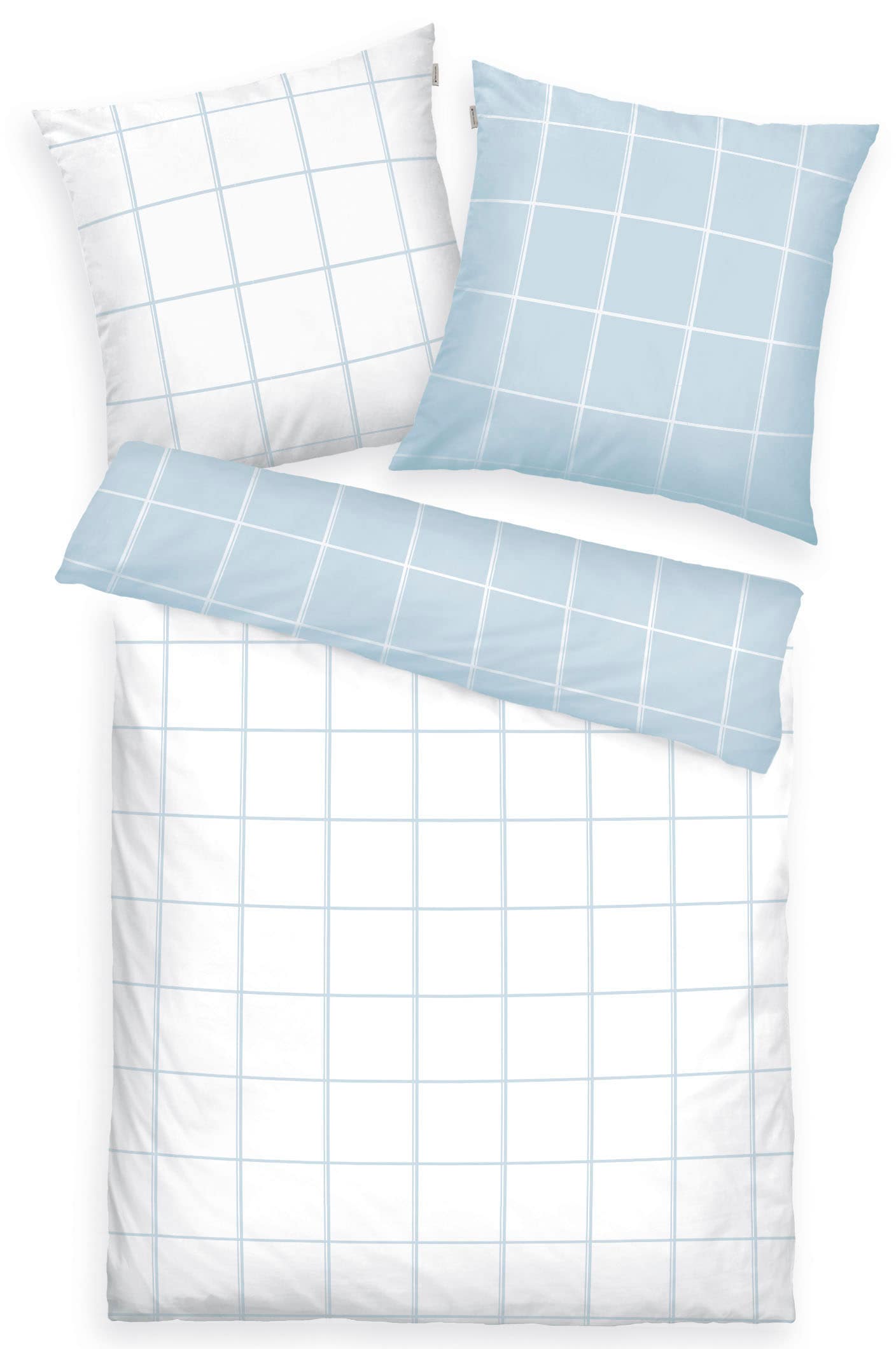 TOM TAILOR HOME Bettwäsche »LARGE CHECK in Gr. 135x200cm oder 155x220cm« 2 Stk. new bedroom, gewebtes Label