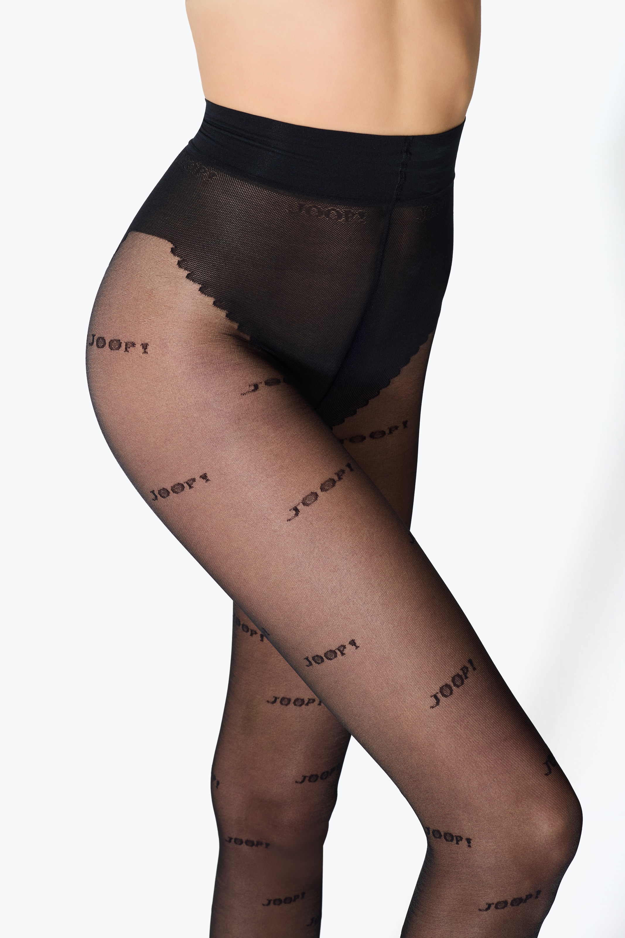 JOOP! Collants fins 20 DEN 20 DEN, mit atmungsaktivem Baumwollzwickel, im modernen Mesh-Look