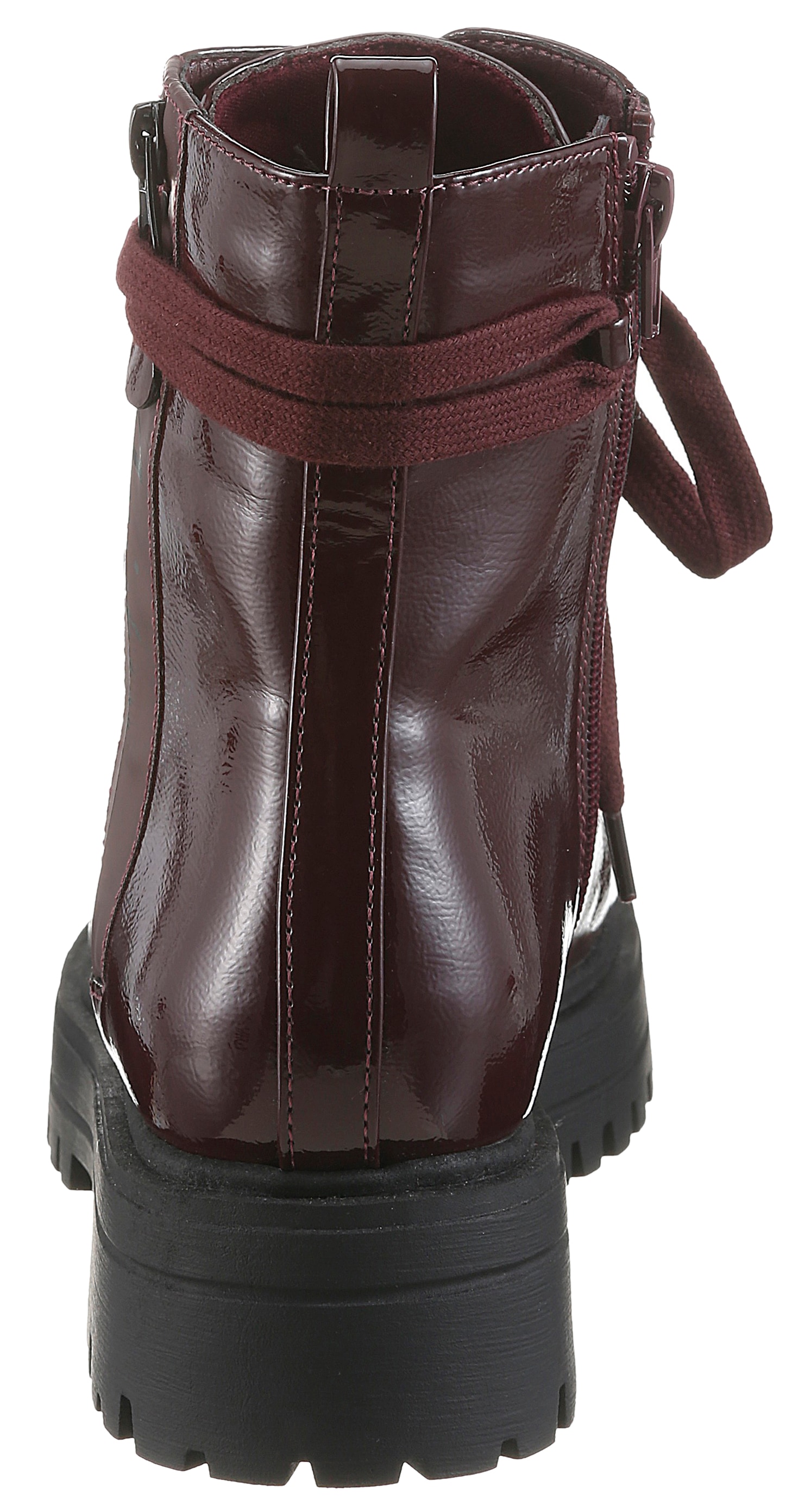 Aniston SHOES Schnürboots  Ankle Boots mit Reissverschluss, in Glanz-Optik - NEUE KOLLEKTION