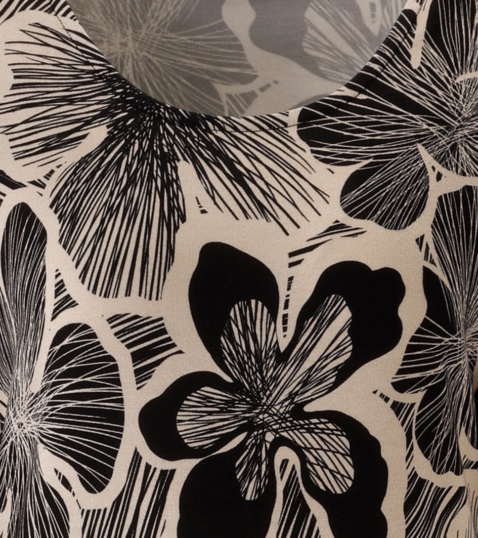 Aniston SELECTED Robe en jersey mit grossen, fantasievollem Blumenblüten - NEUE KOLLEKTION