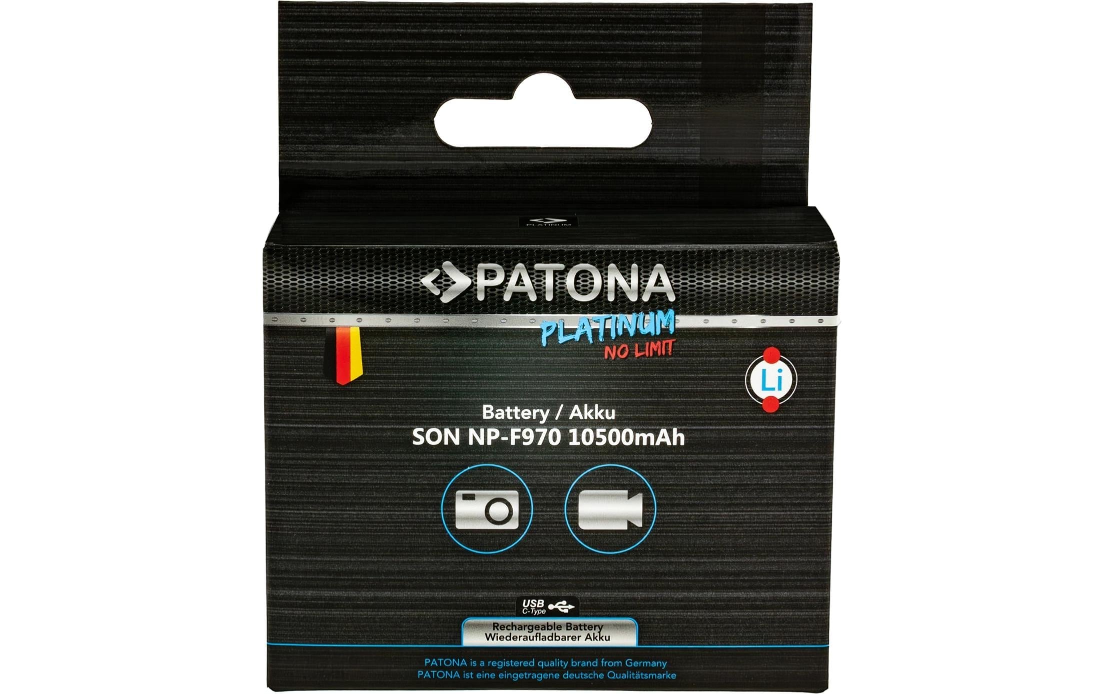  Batterie rechargeable »Patona Sony NP-F970, F960, F950 inkl. Powerbank« 10.500 mAh