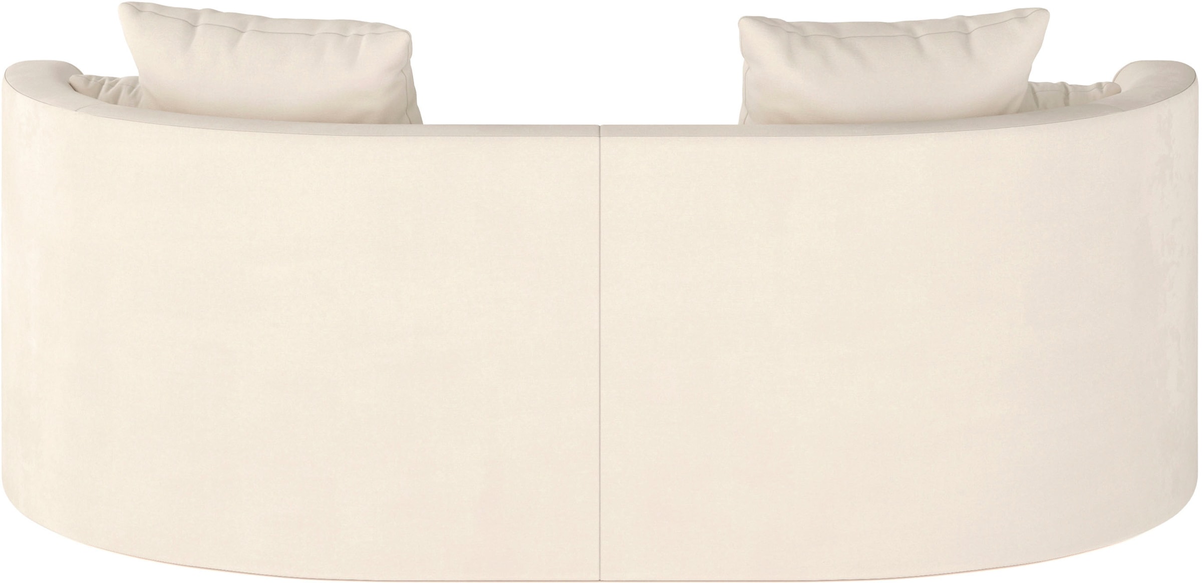 LeGer Home by Lena Gercke 2,5-Sitzer »ISALIE, rundes Loungesofa, mit Kissen, perfekt gepolstert« moderne Stoffe, mit 4 Zierkissen, extra grosse Sitzfläche