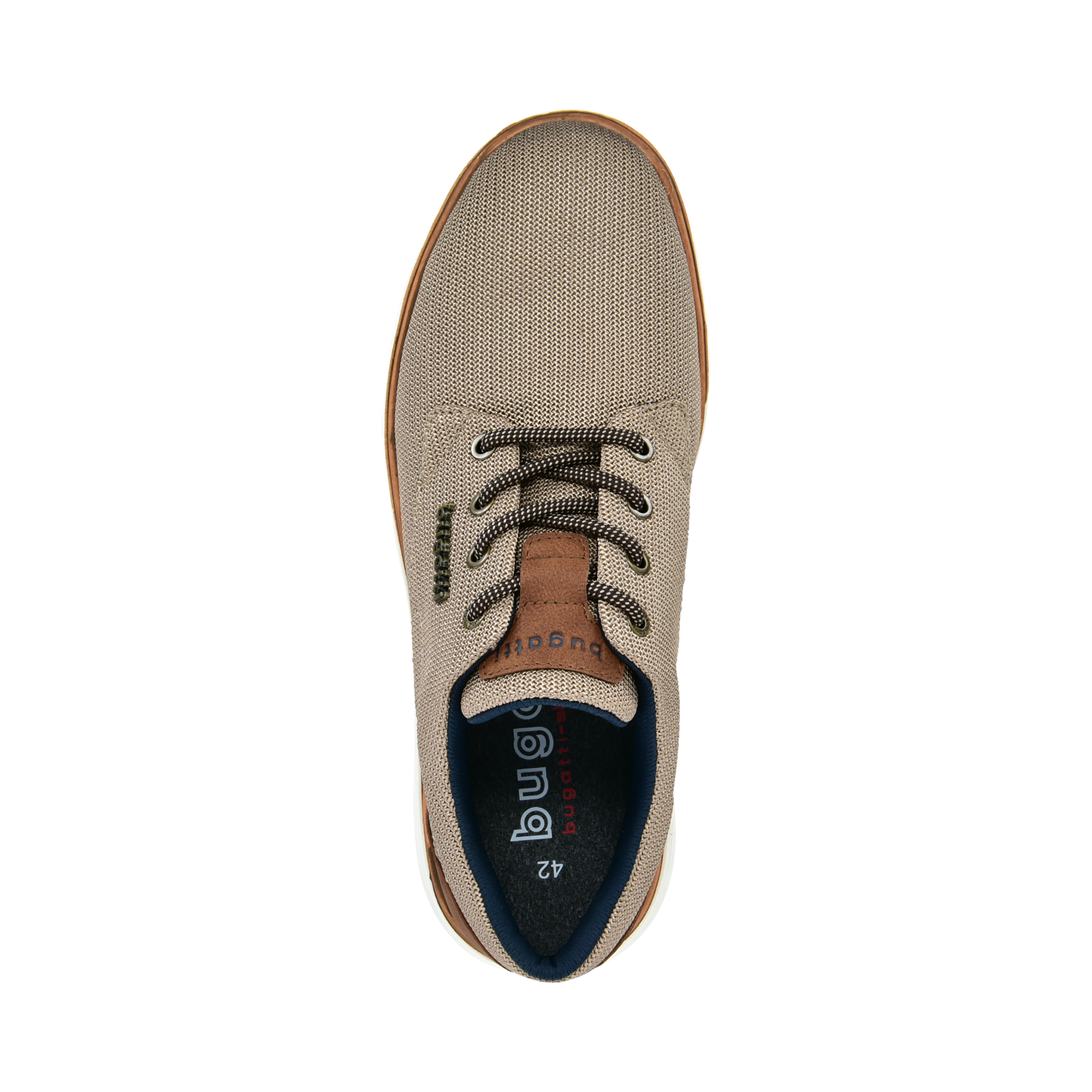 bugatti Chaussure à lacets  Schnürschuh, Halbschuh mit Kontrastbesatz an der Ferse