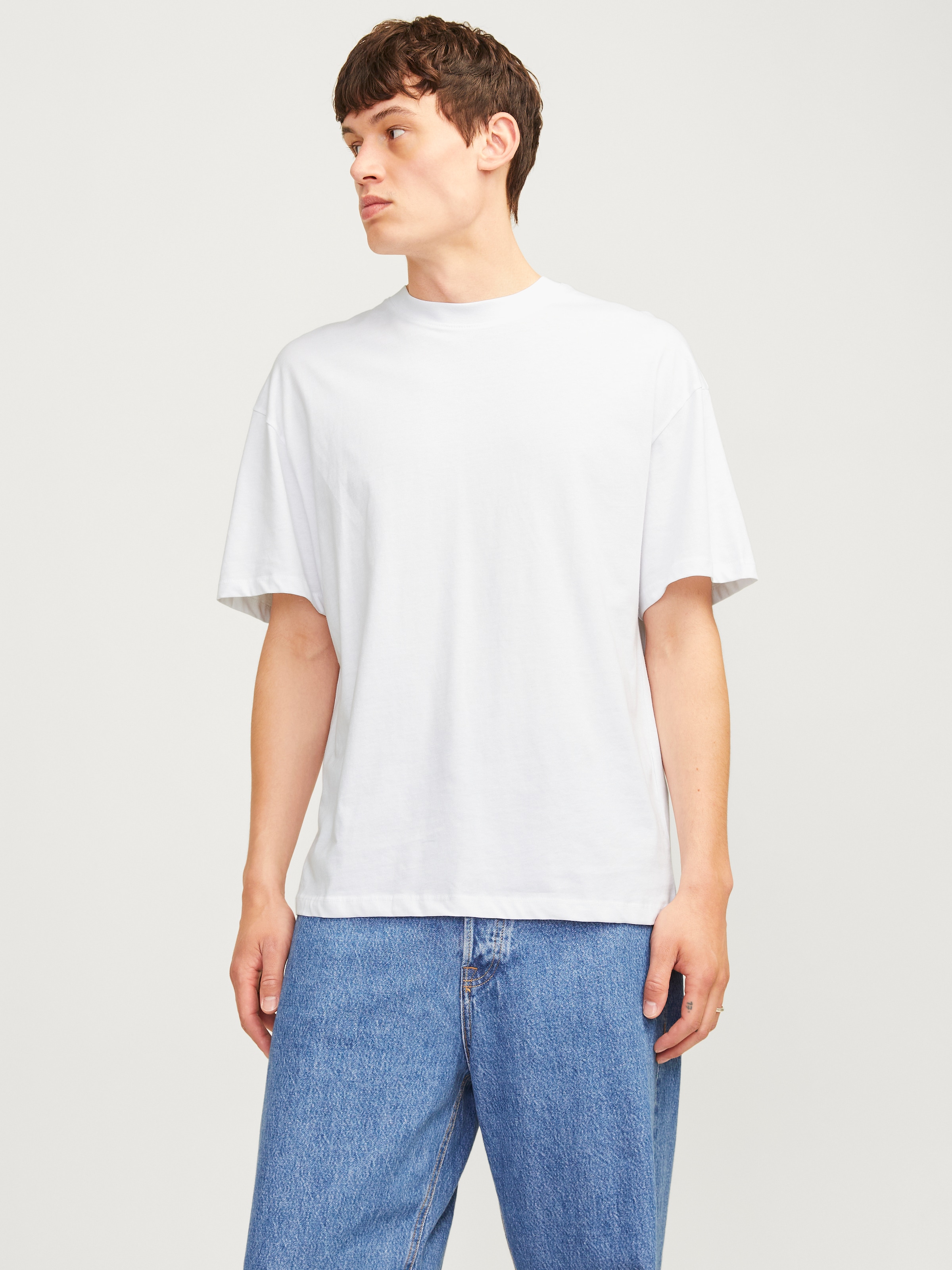 Jack & Jones Shirt à col rond »JJEBRADLEY TEE SS O-NECK 2PK MP NOOS« Paquet, 2 cuis coton, coupe décontractée