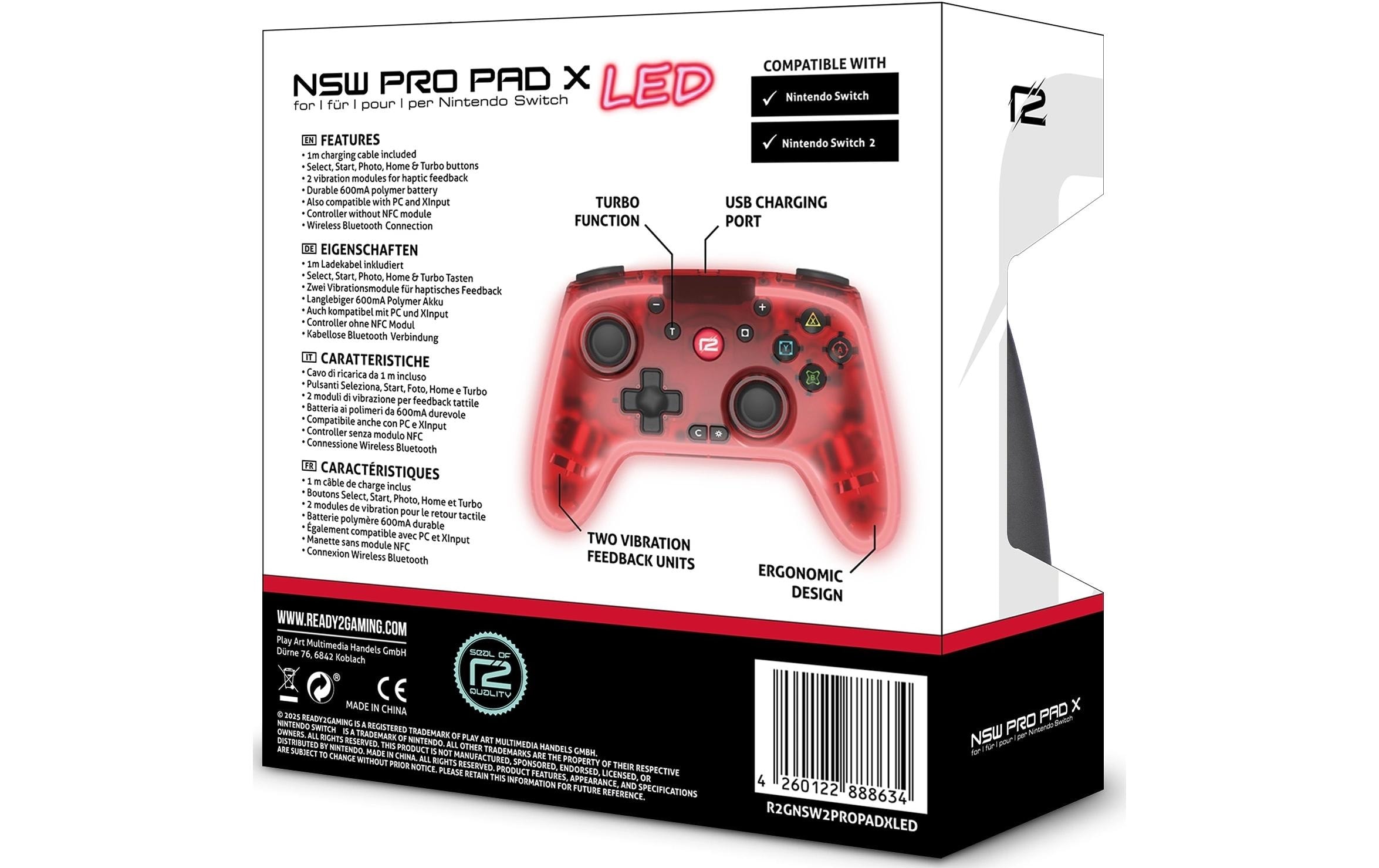   Controller »GAME Pro Pad X2 LED Edition für NSW 2«