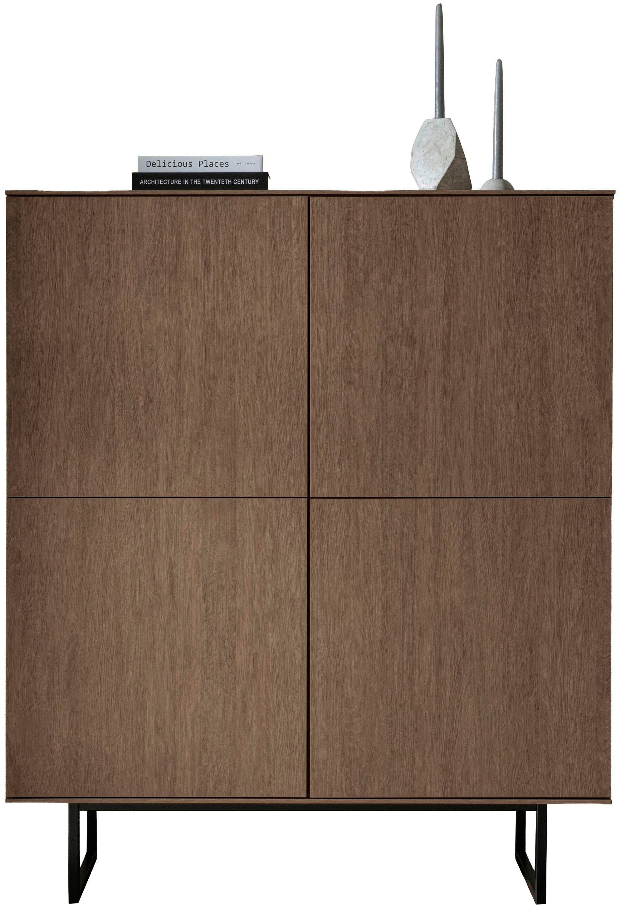 Home affaire Buffet haut »Lund, moderner Schrank, Kommode mit Kufengestell« surface supérieure visuellement fine, aspect haut de gamme, espace de rangement suffisant