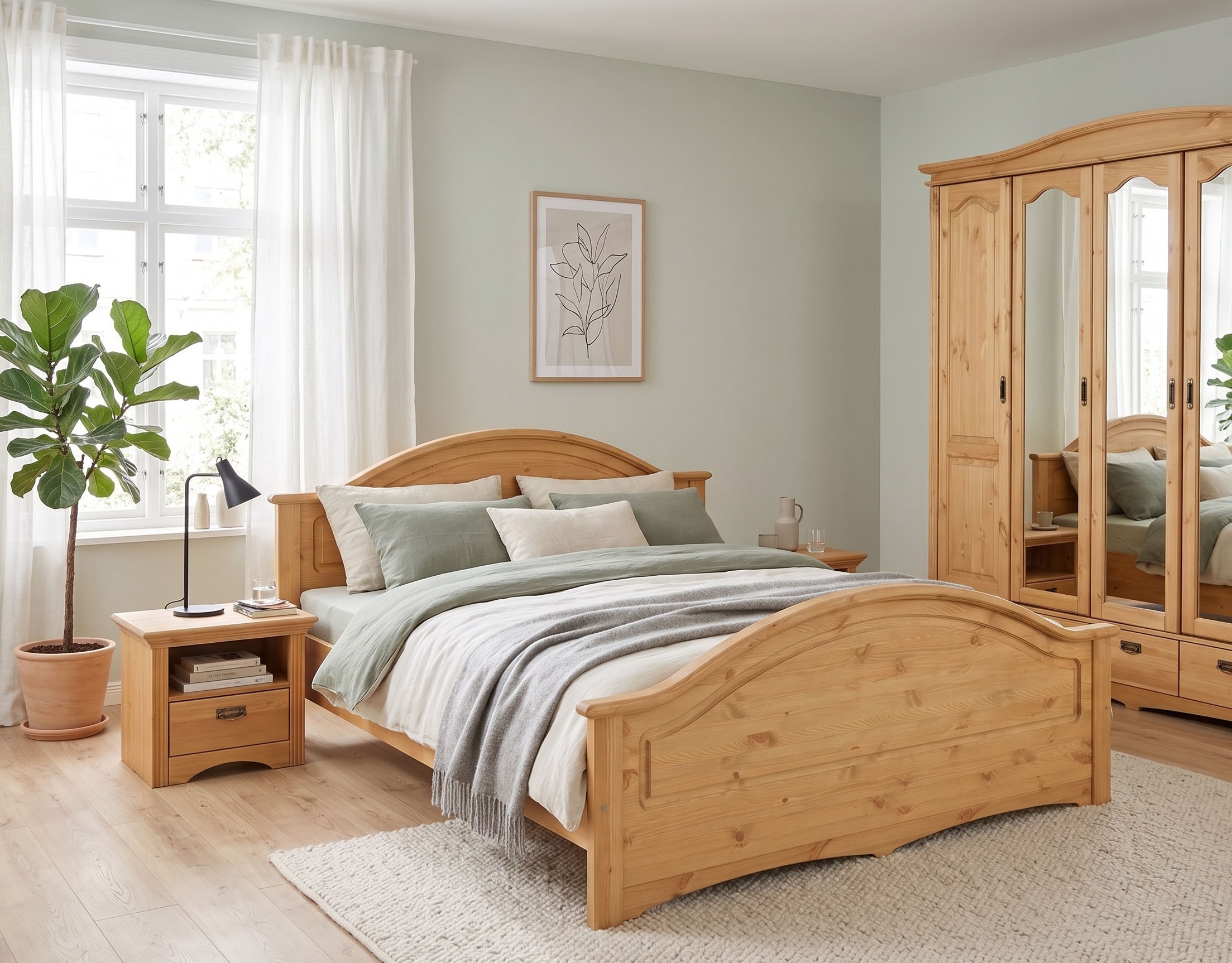 GOODproduct Console de nuit »Konrad« aus massiver, FSC®-zertifizierter Kiefer