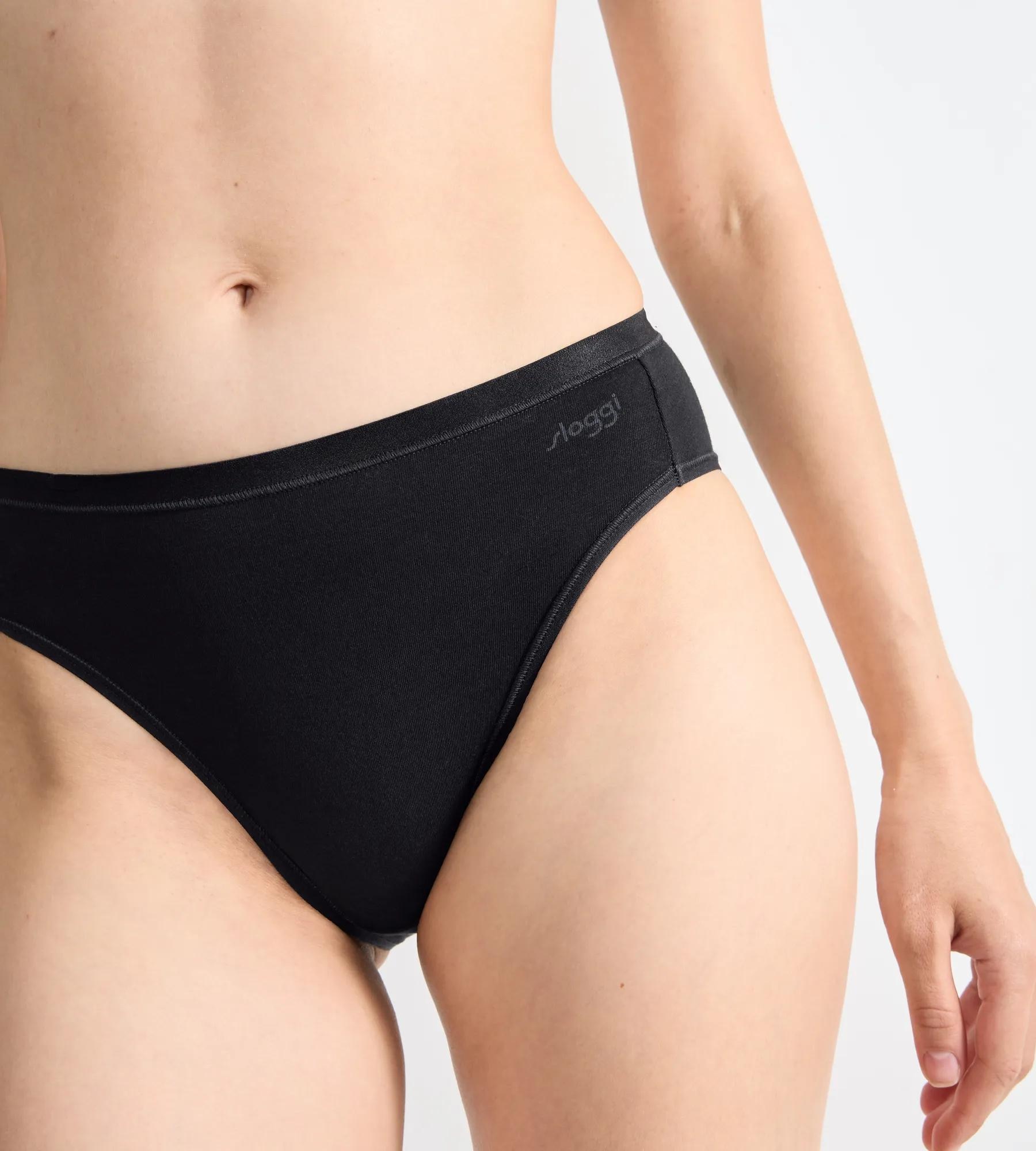 sloggi Slip tai »GO Daily Cotton« 3er Pack,  Glanz-Effekt Details, hoher Beinausschnitt, weich, elastisch