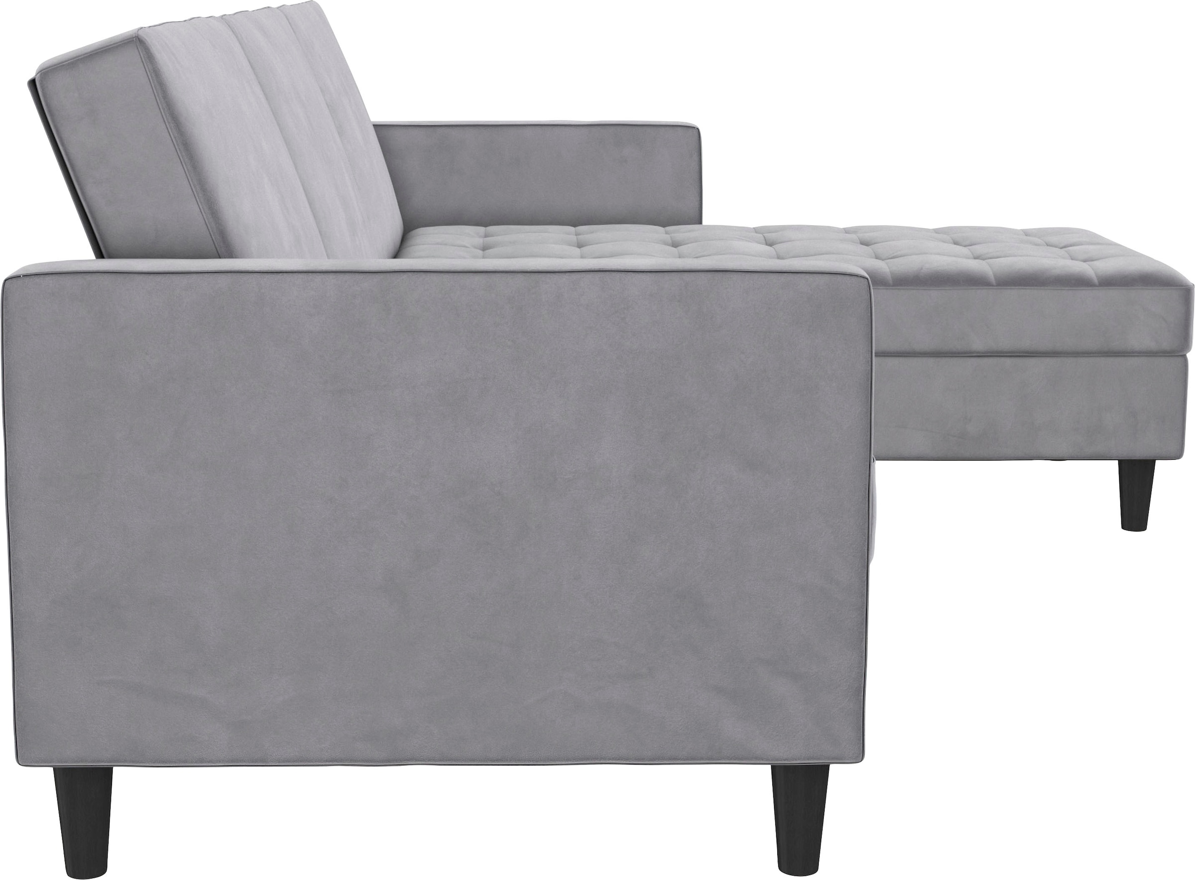 Dorel Home Canapé d'angle »Presley, L-Form,« Ecksofa mit Bett-Funktion und Stauraum, verstellbare Rückenlehne