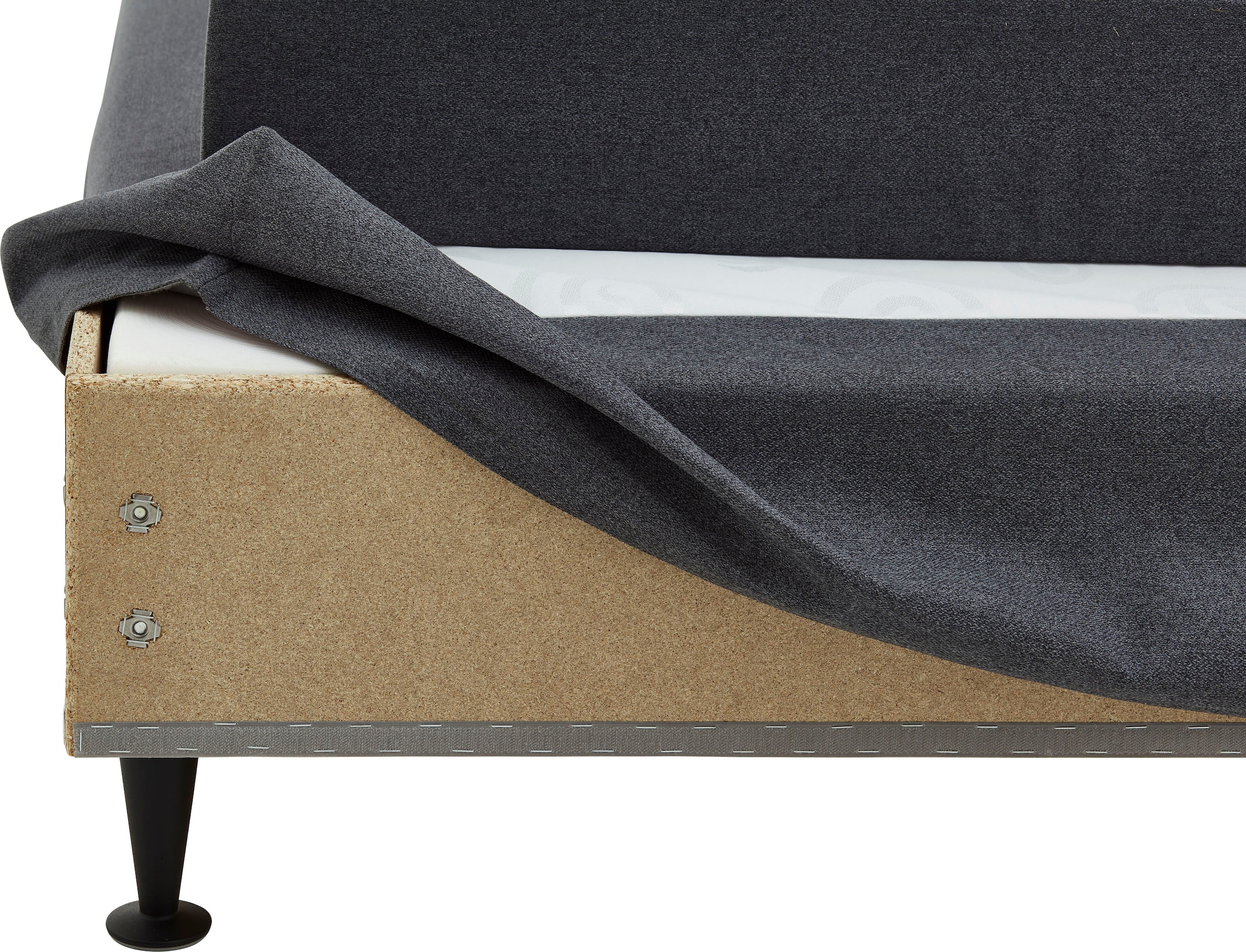 andas Boxspringbett »Linja« mit Hotelbett-Charakter, Komfortliegehöhe und Topper inklusive