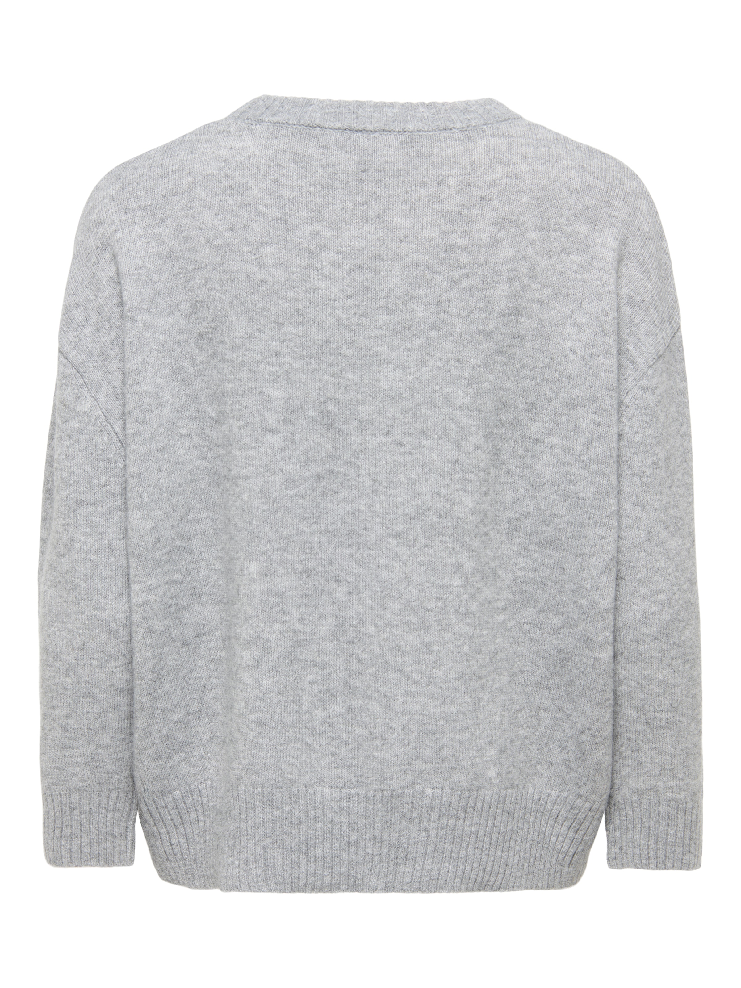 ONLY Pull à col rond »ONLALIVIA LS HIGH-LOW O-NECK NOOS KNT« mélange de matériaux, coupe régulière
